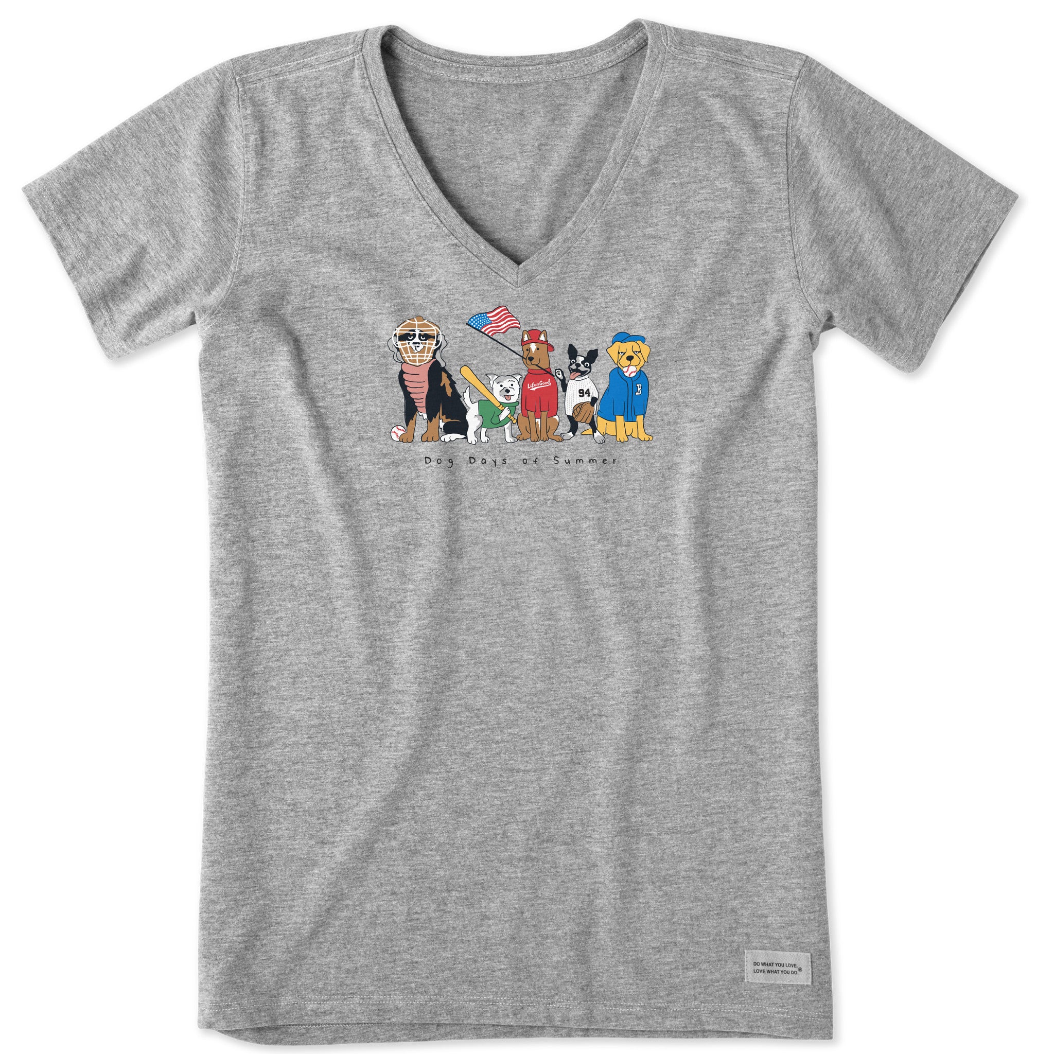 Product image for "Women's Dog Days of Summer Baseball Short Sleeve Crusher Vee" ||114010_1
