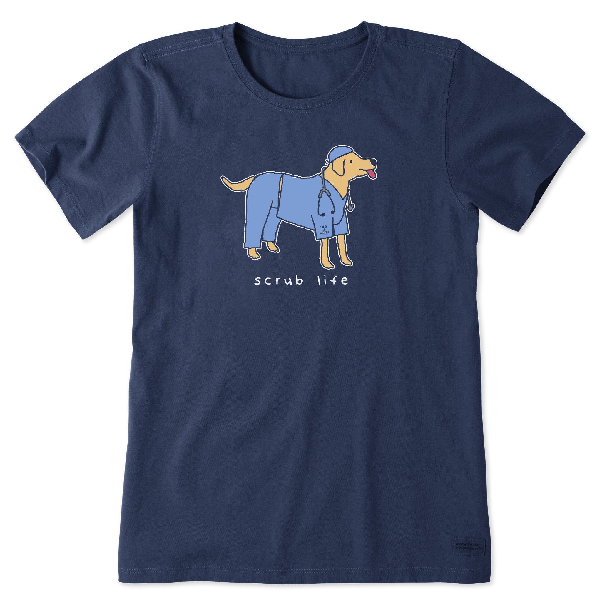 Product image for "Women's Scrub Life Dog Short Sleeve Crusher Tee" ||114310_1