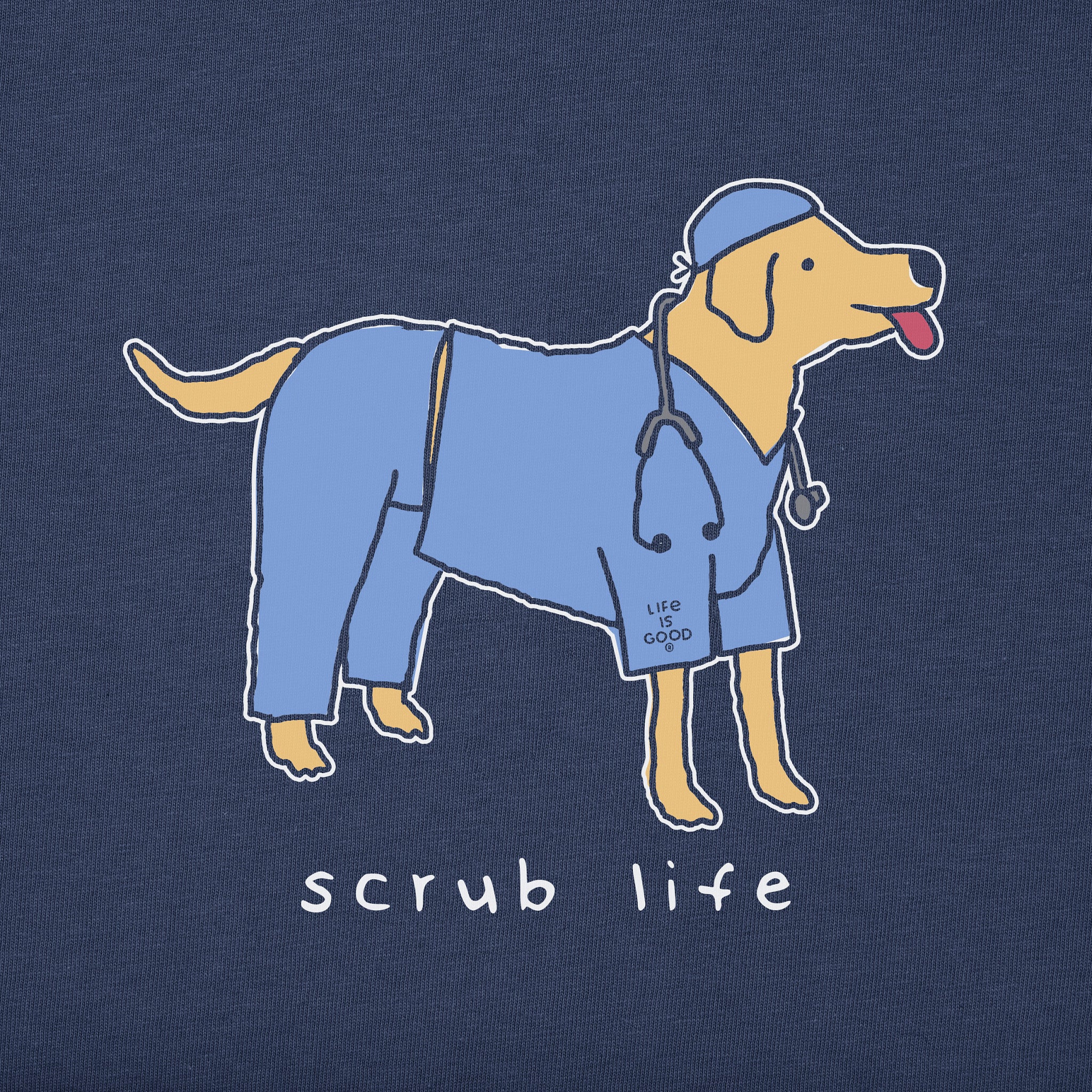 Product image for "Women's Scrub Life Dog Short Sleeve Crusher Tee" ||114310_2