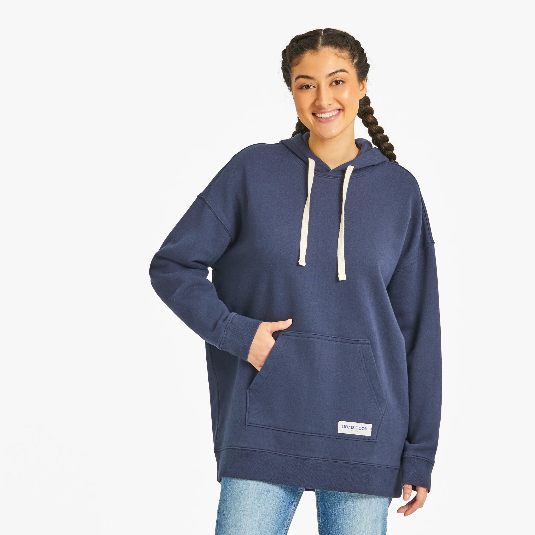 Product image for "Women's Solid Oversized Simply True Fleece Hoodie" ||116634_1