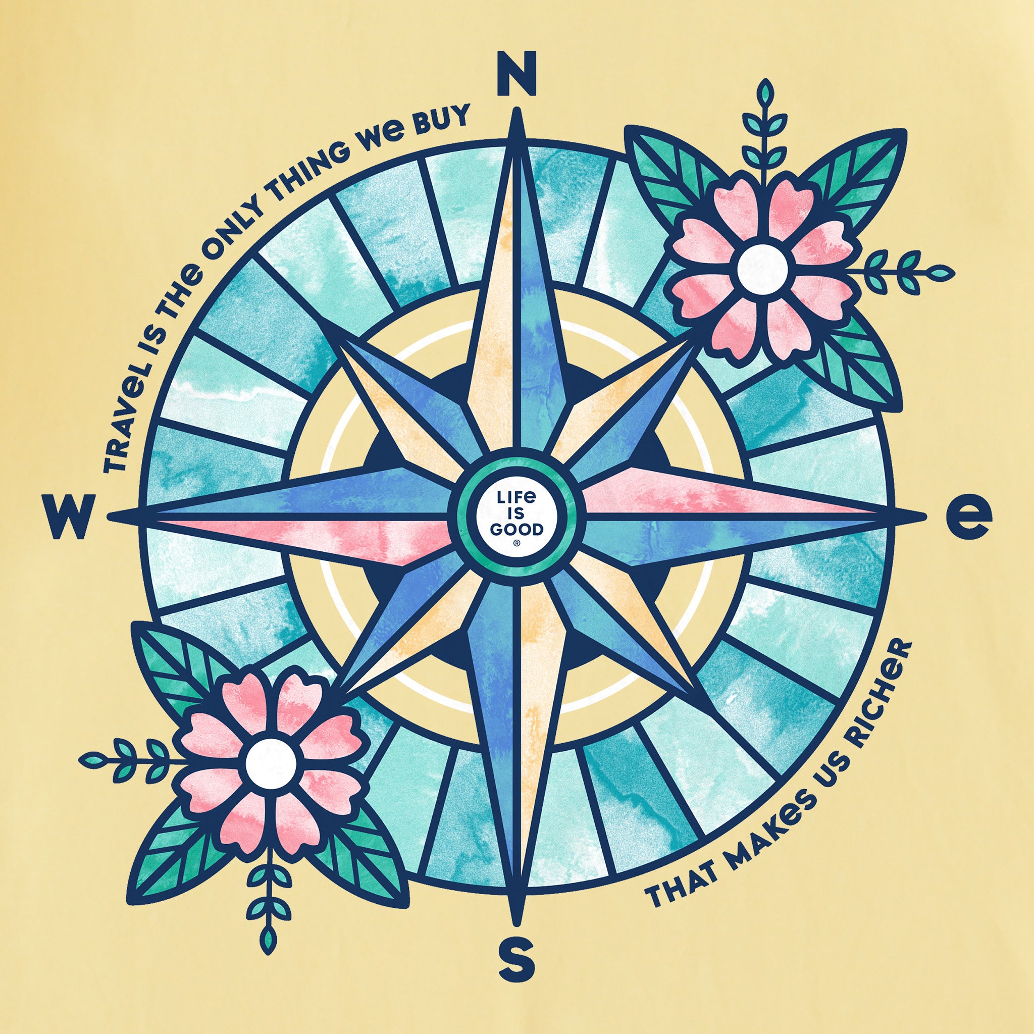 Product image for "Women's Floral Compass Richer Short Sleeve Tee" ||129233_2