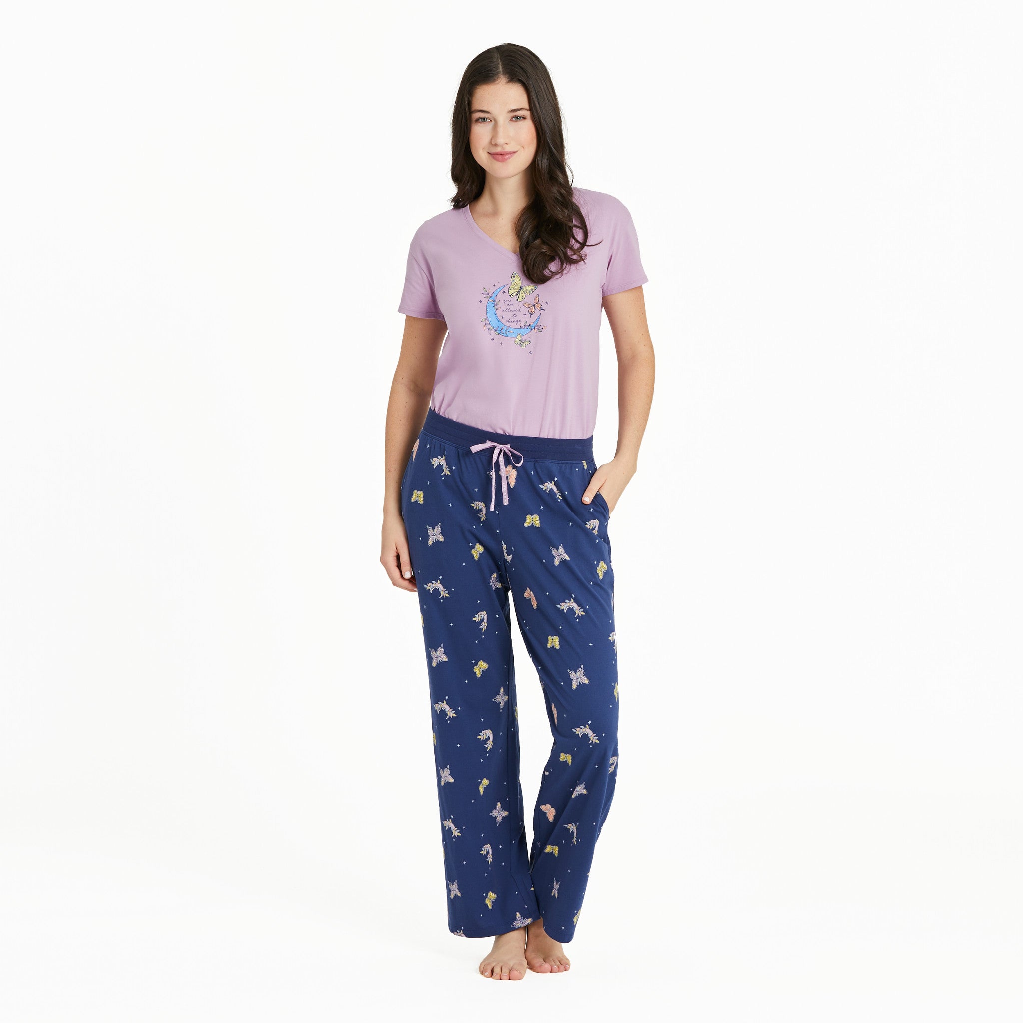 Product image for "Women's Celestial Butterfly Pattern Snuggle Up Sleep Pant" ||129474_5