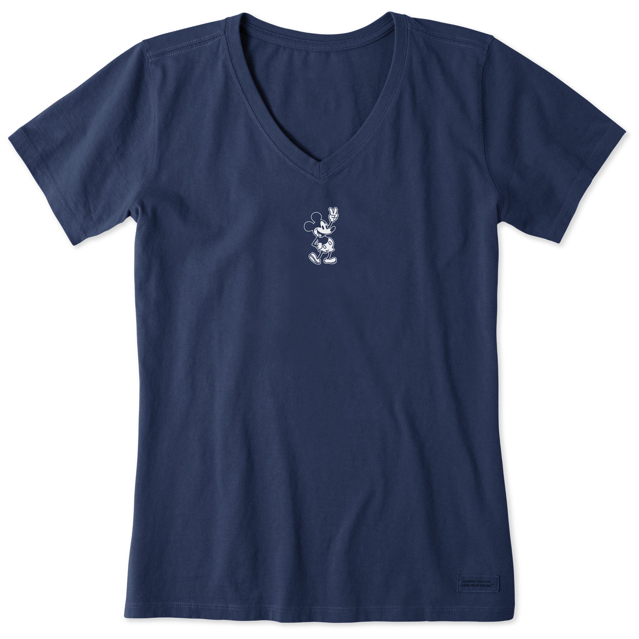 Product image for "Women's Steamboat Willie Peace Mini Short Sleeve Crusher Vee" ||134175_1