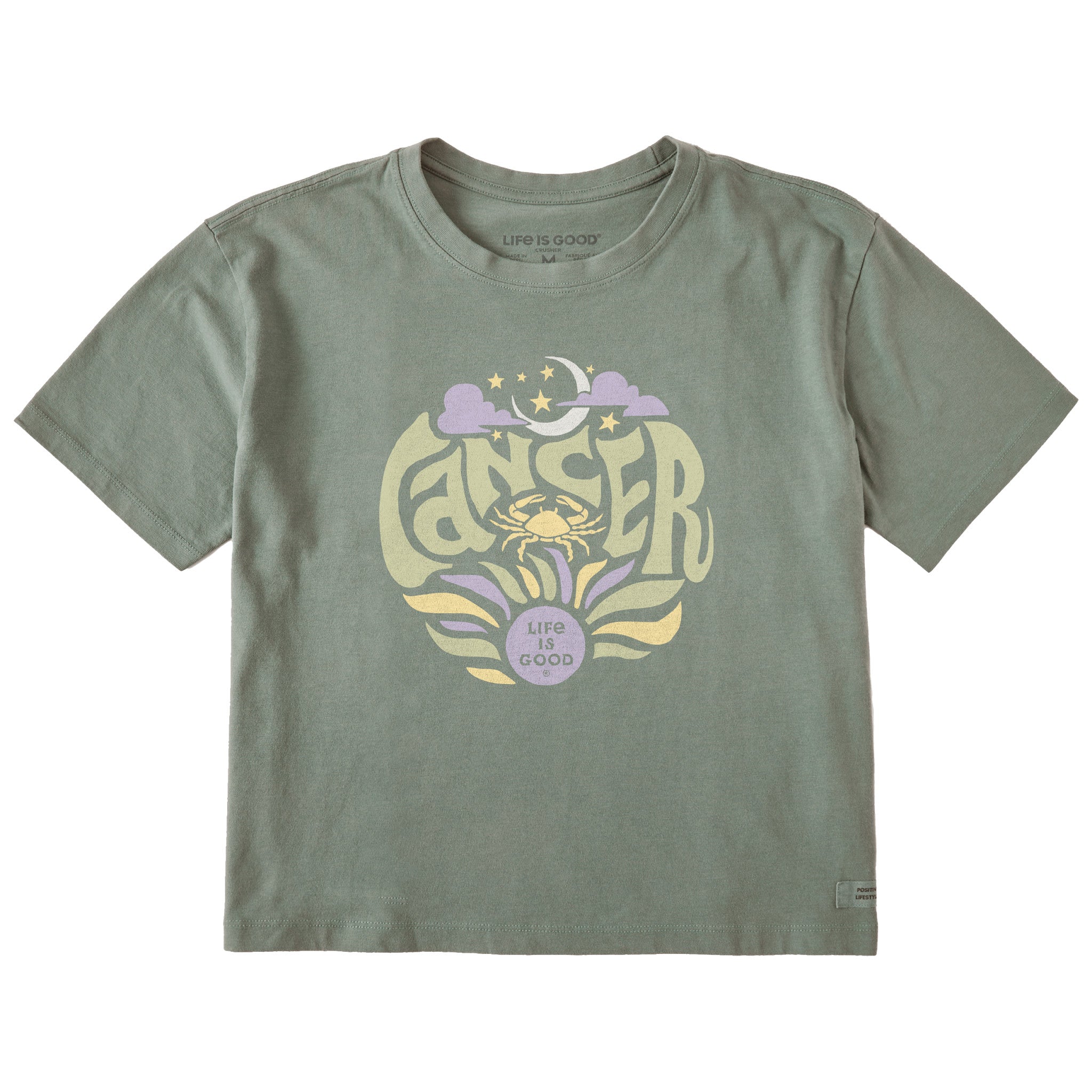 Product image for "Women's Cancer Zodiac Vibes Short Sleeve Crusher Boxy Tee" ||135018_1