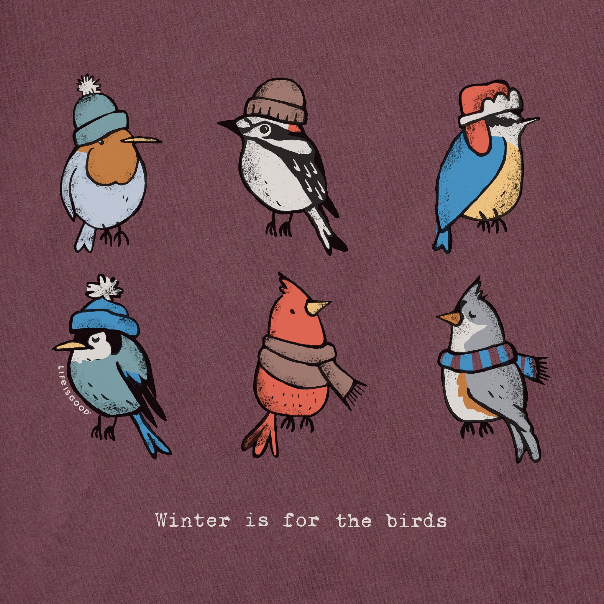 Product image for "Men's Winter is for the Birds Grid Long Sleeve Crusher Tee" ||136974_2
