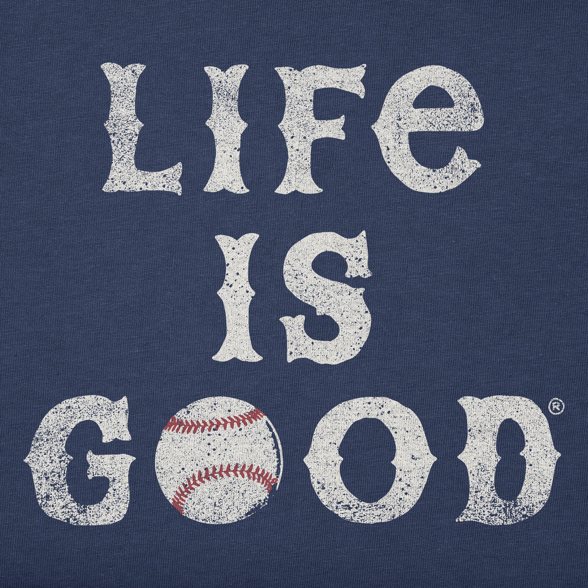 Product image for "Men's Life is Good Baseball Short Sleeve Crusher Tee" ||138731_2