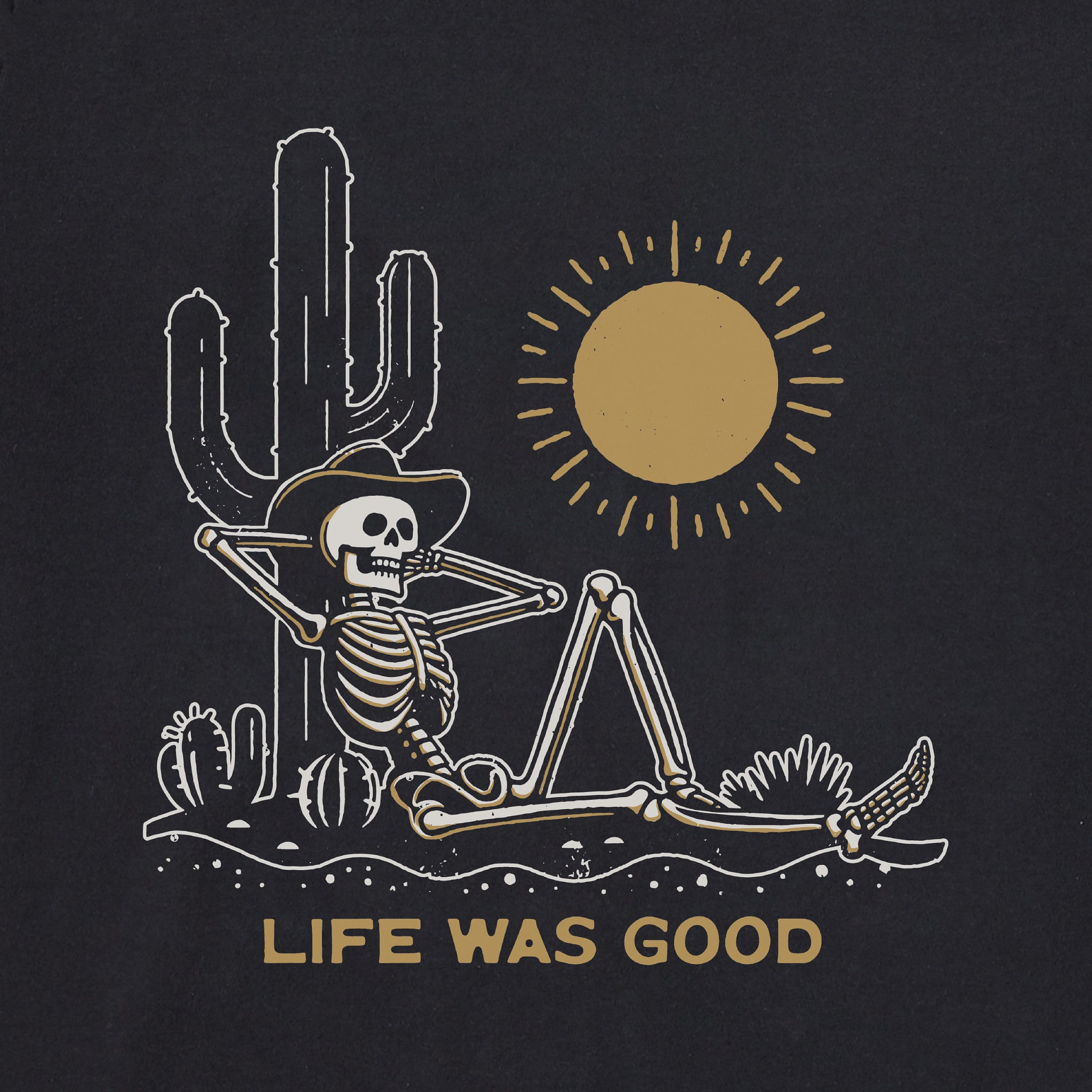 Product image for "Men's Life was Good Cowboy Skull Short Sleeve Tee" ||145753_2