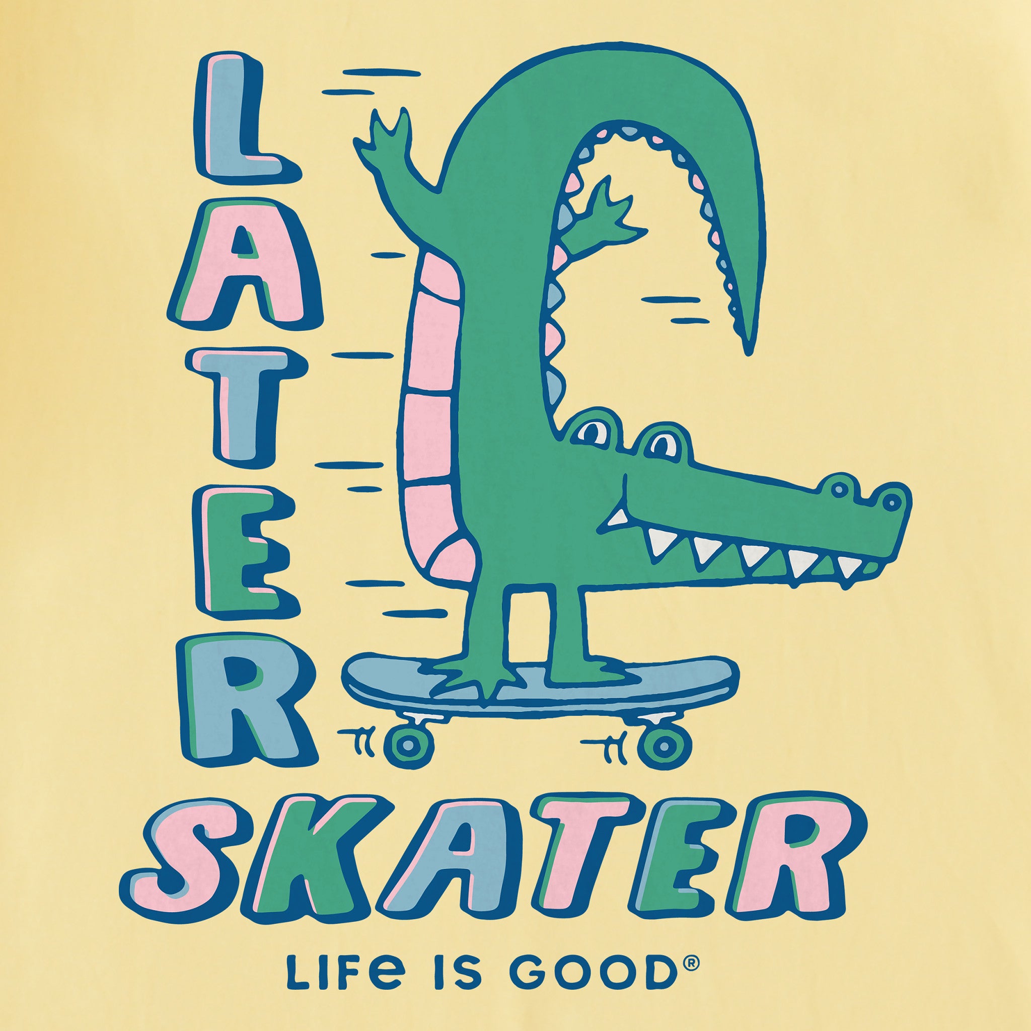 Product image for "Kids Later Skater Alligator Short Sleeve Crusher Tee" ||151476_2