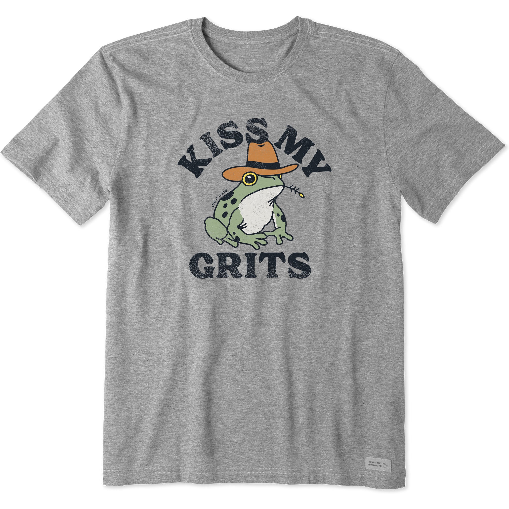 Product image for "Men's Kiss My Grits Frog Short Sleeve Crusher Tee" ||152280_1