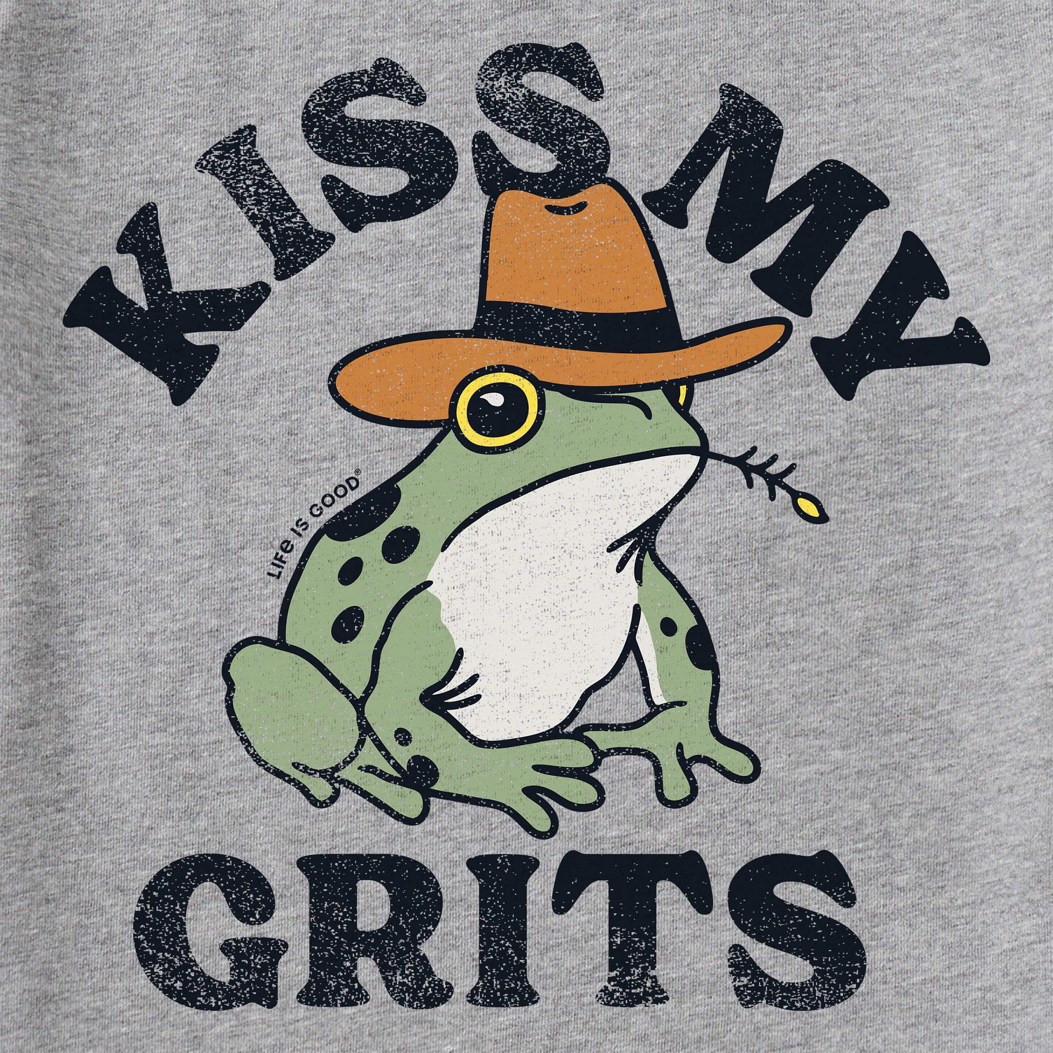 Product image for "Men's Kiss My Grits Frog Short Sleeve Crusher Tee" ||152280_2