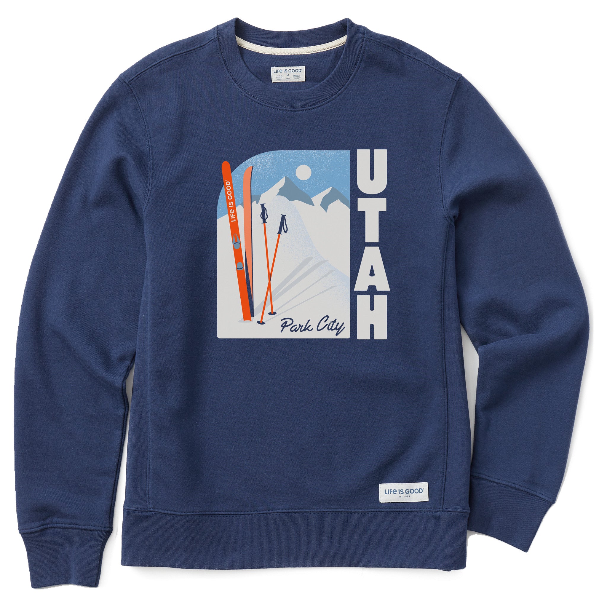 Product image for "Men's Park City Utah Skis Simply True Fleece Crew" ||153849_1
