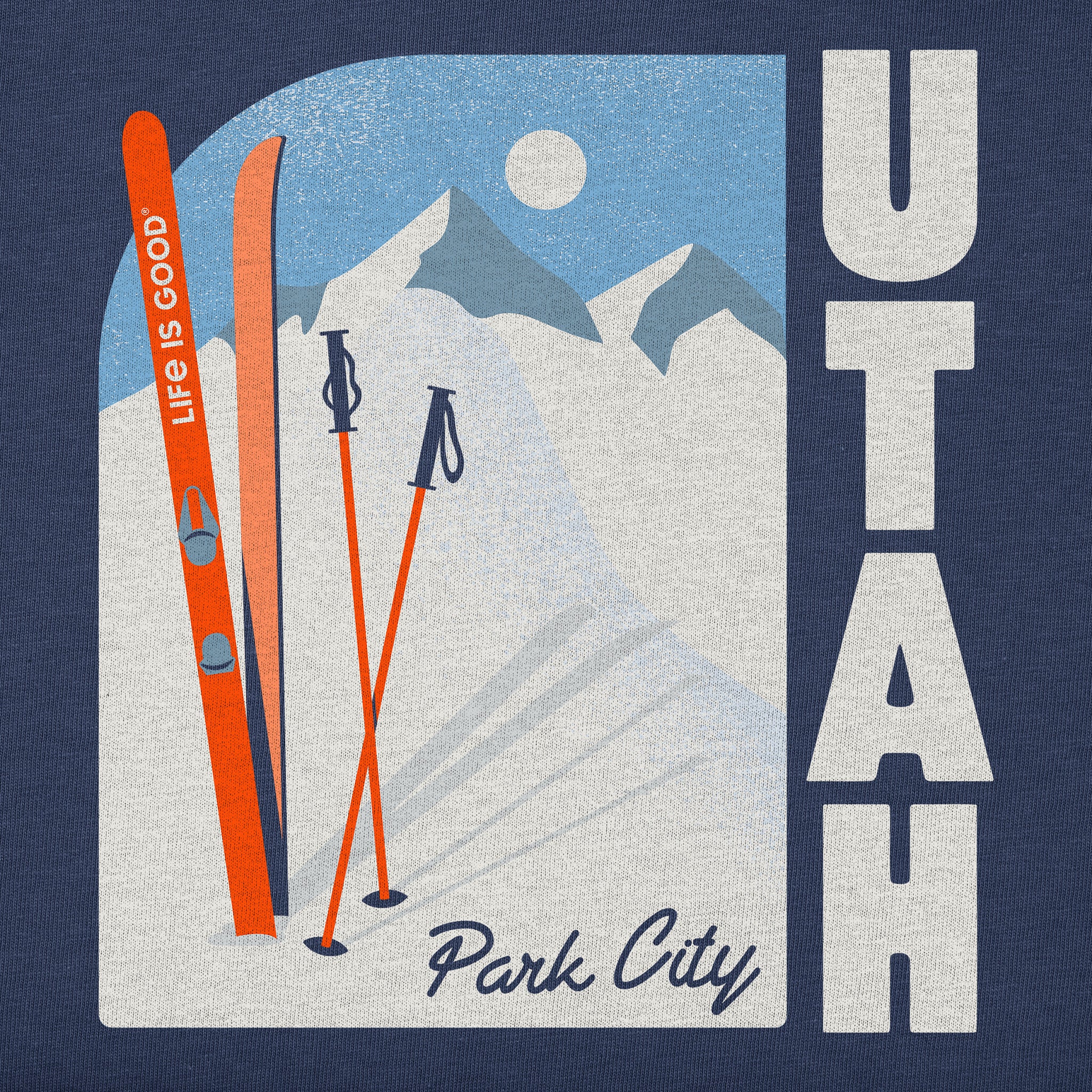 Product image for "Men's Park City Utah Skis Simply True Fleece Crew" ||153849_2