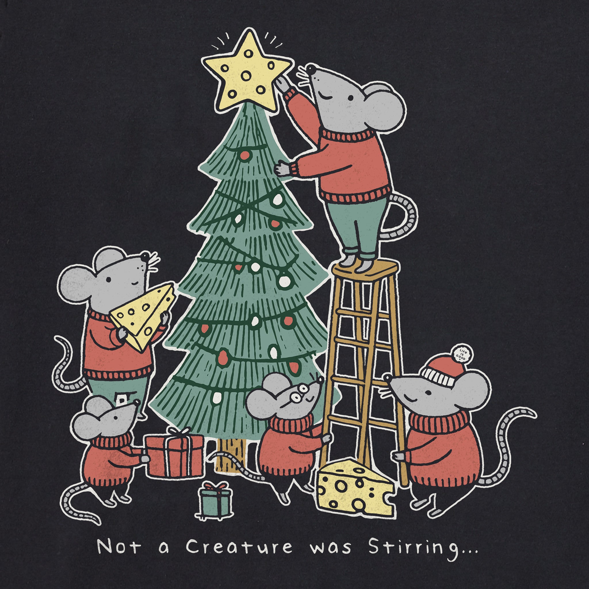 Product image for "Men's Not a Creature was Stirring Long Sleeve Crusher Tee" ||155962_2