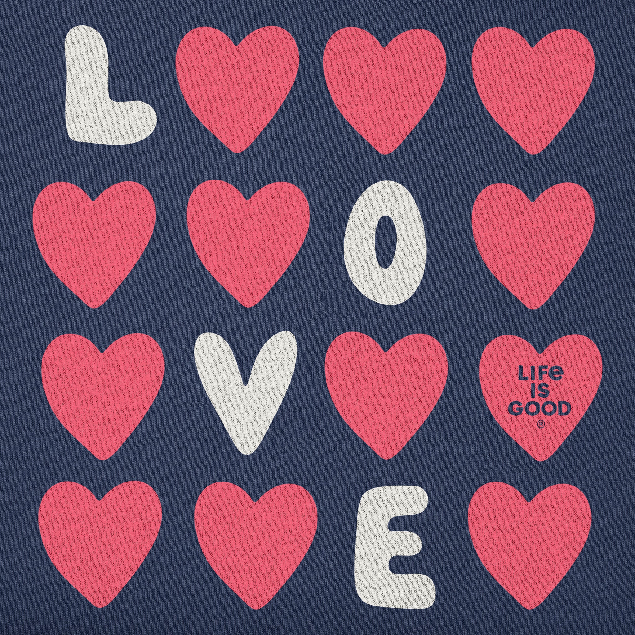 Product image for "Women's Love Grid Short Sleeve Crusher Boxy Tee" ||157163_2