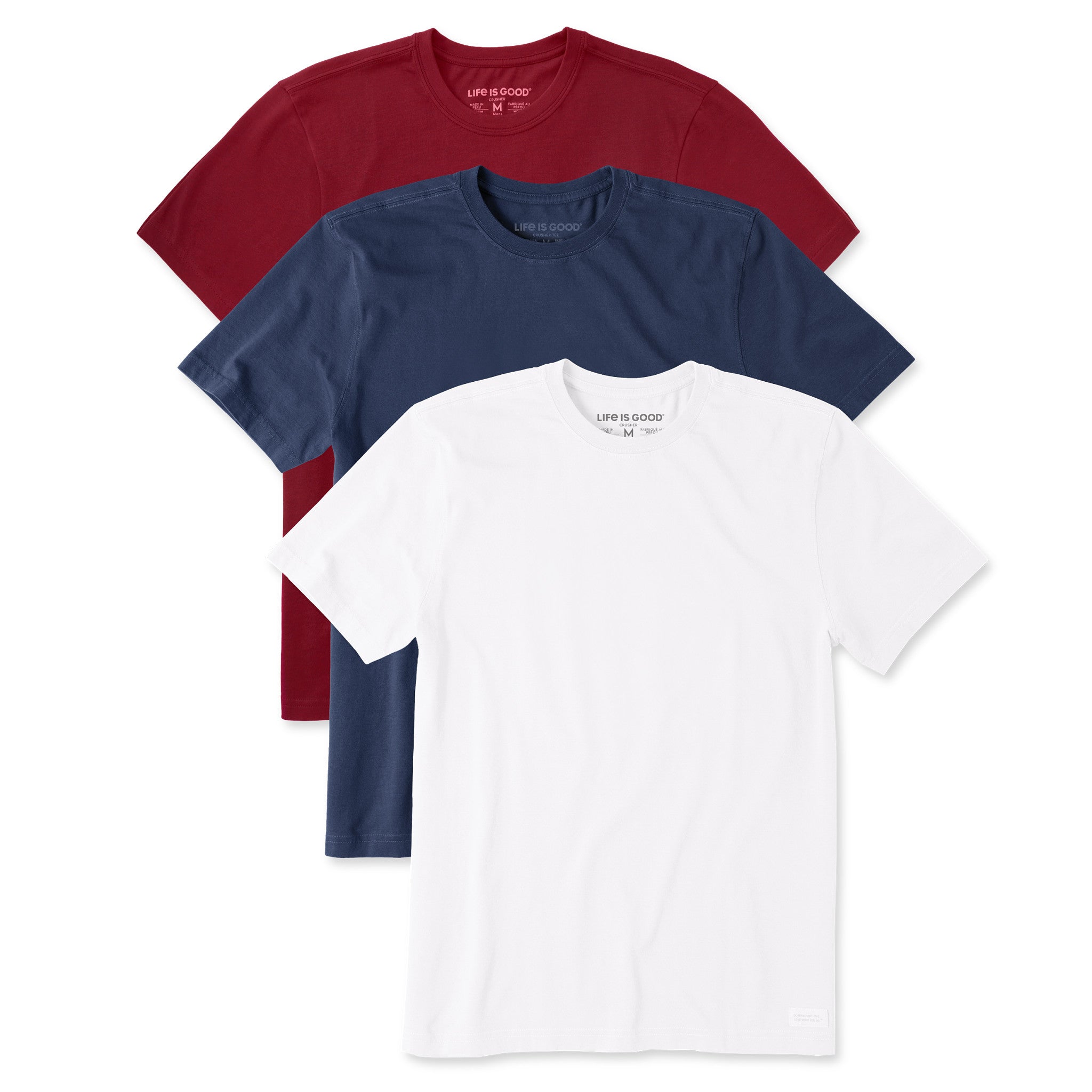 Product image for "Mens Solid 3-Pack Crusher Tee Multi 4" ||158140PACK_1