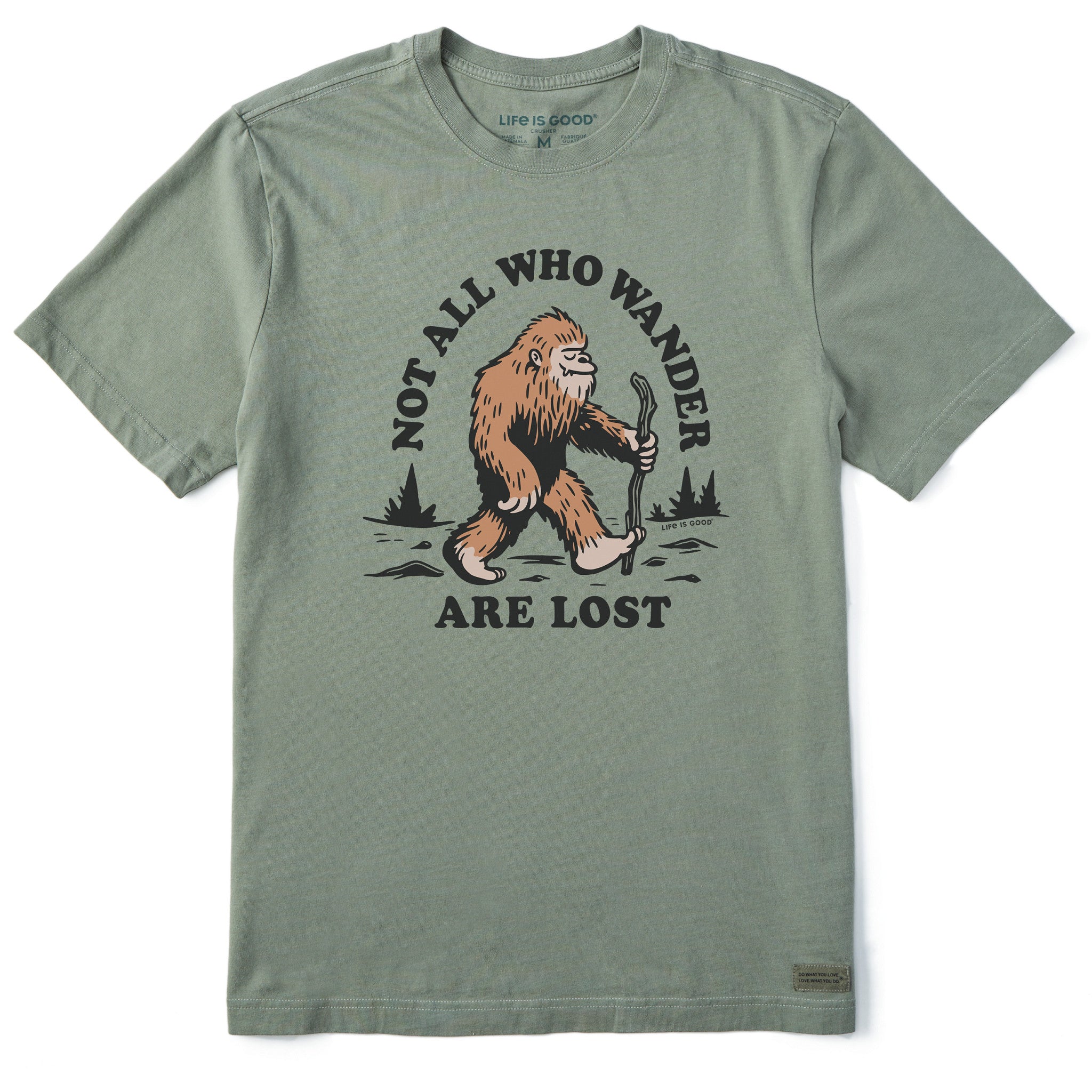 Product image for "Men's Not All Who Wander Are Lost Bigfoot Short Sleeve Tee" ||160872_1