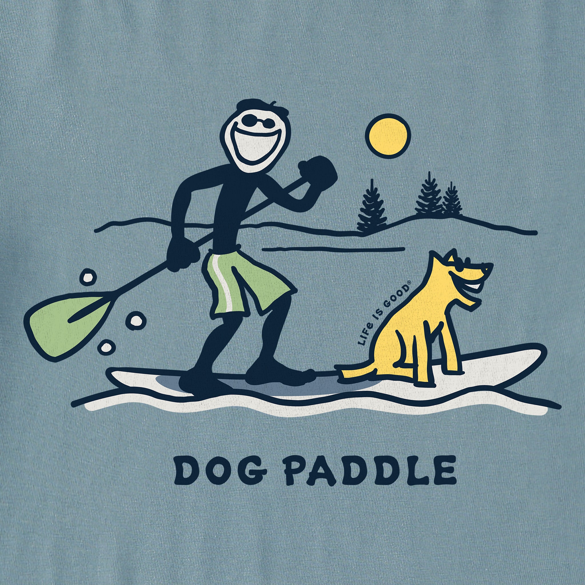 Product image for "Men's Stand Up Dog Paddle Short Sleeve Crusher Tee" ||160948_2
