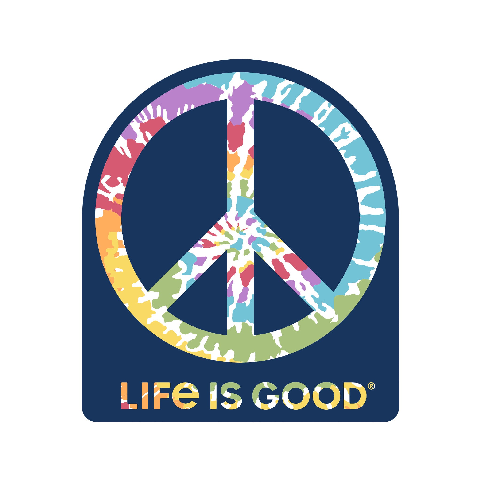 Product image for "Tie Dye Peace Sign Small Die Cut Decal" ||78066_1