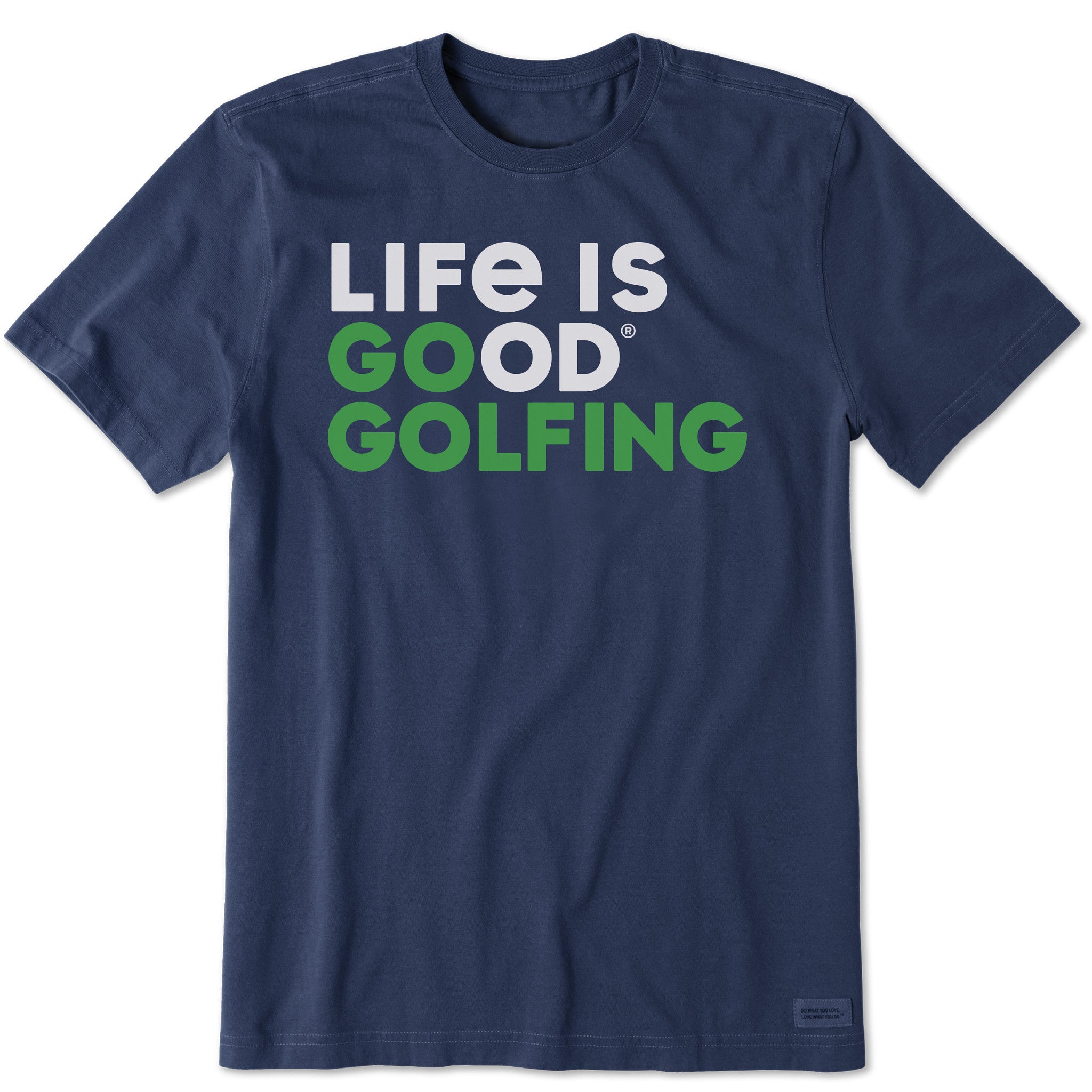 Product image for "Men's Life is Good Go Golfing Short Sleeve Crusher Tee" ||88244_1