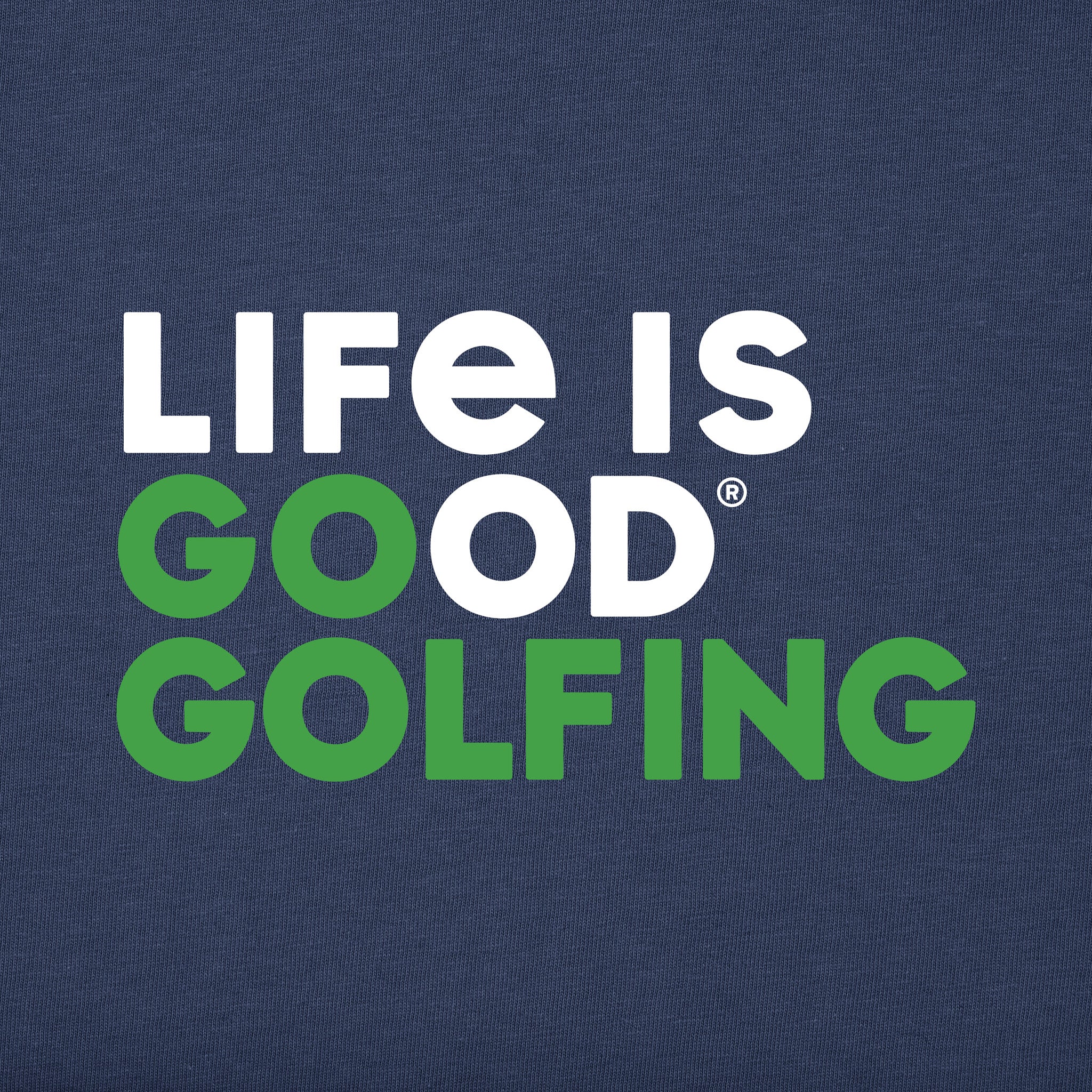 Product image for "Men's Life is Good Go Golfing Short Sleeve Crusher Tee" ||88244_2