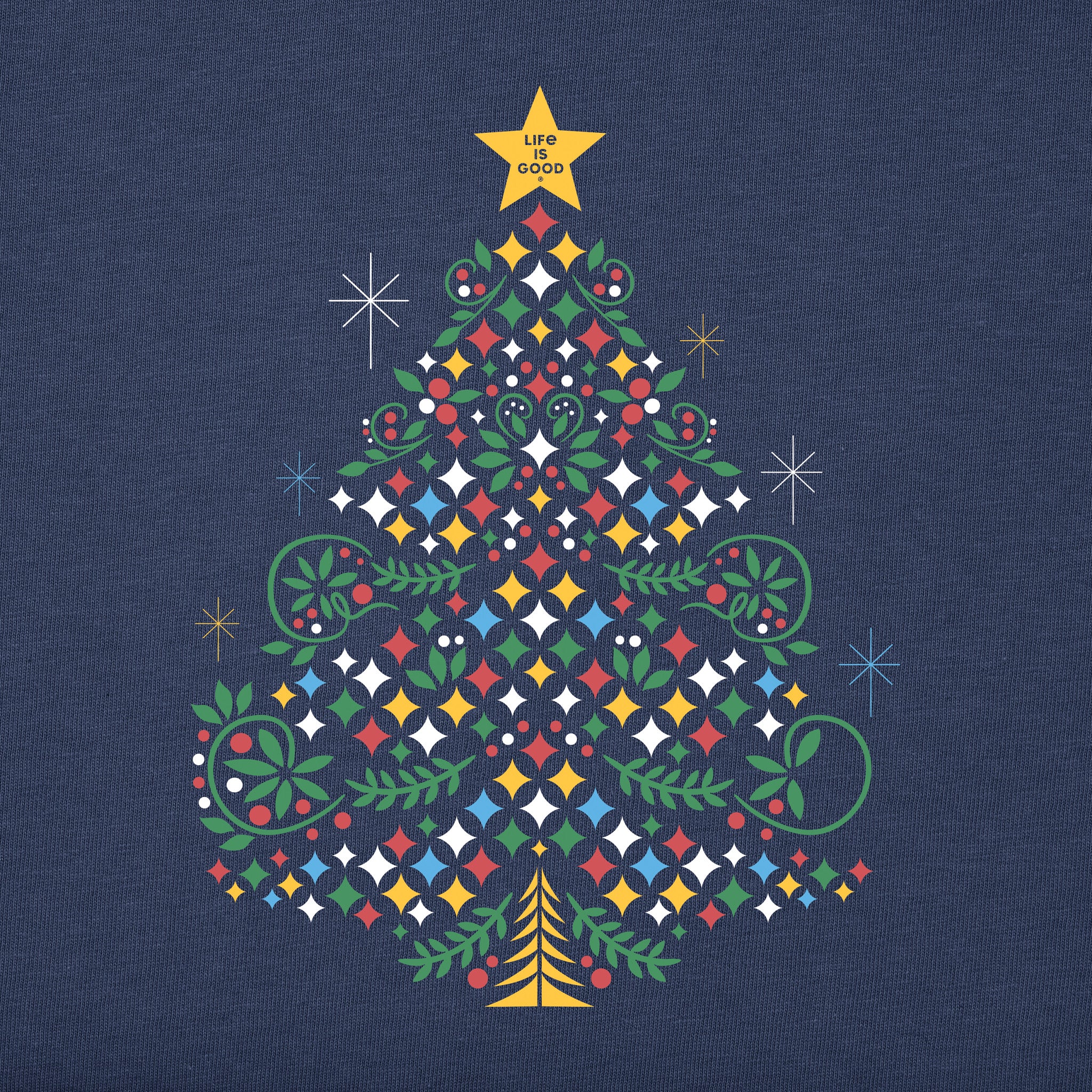 Product image for "Women's Christmas Tree Sparkles Long Sleeve Crusher Tee" ||91504_2