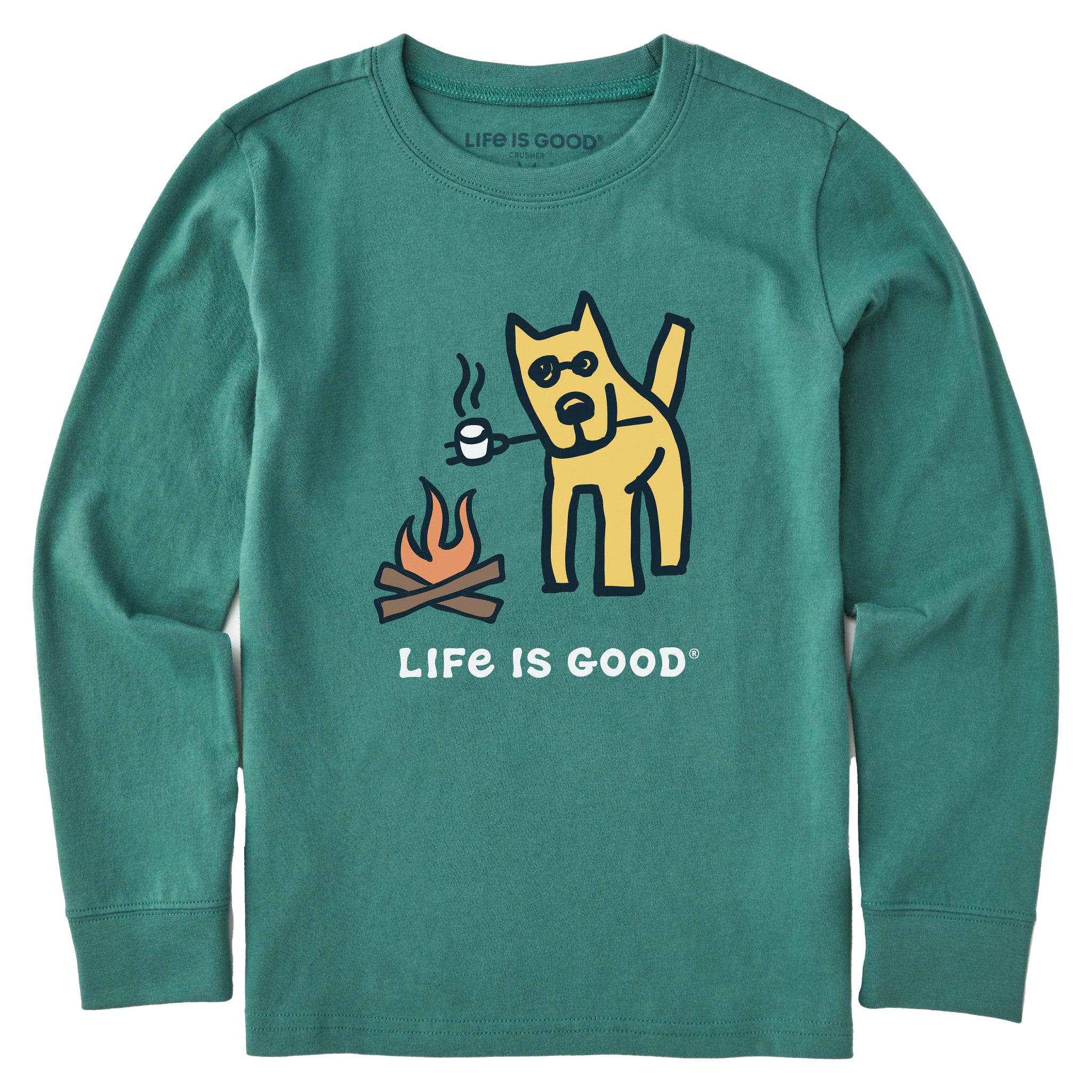 Kids Rocket Camp Dog Long Sleeve Crusher Tee | Shop Life is Good