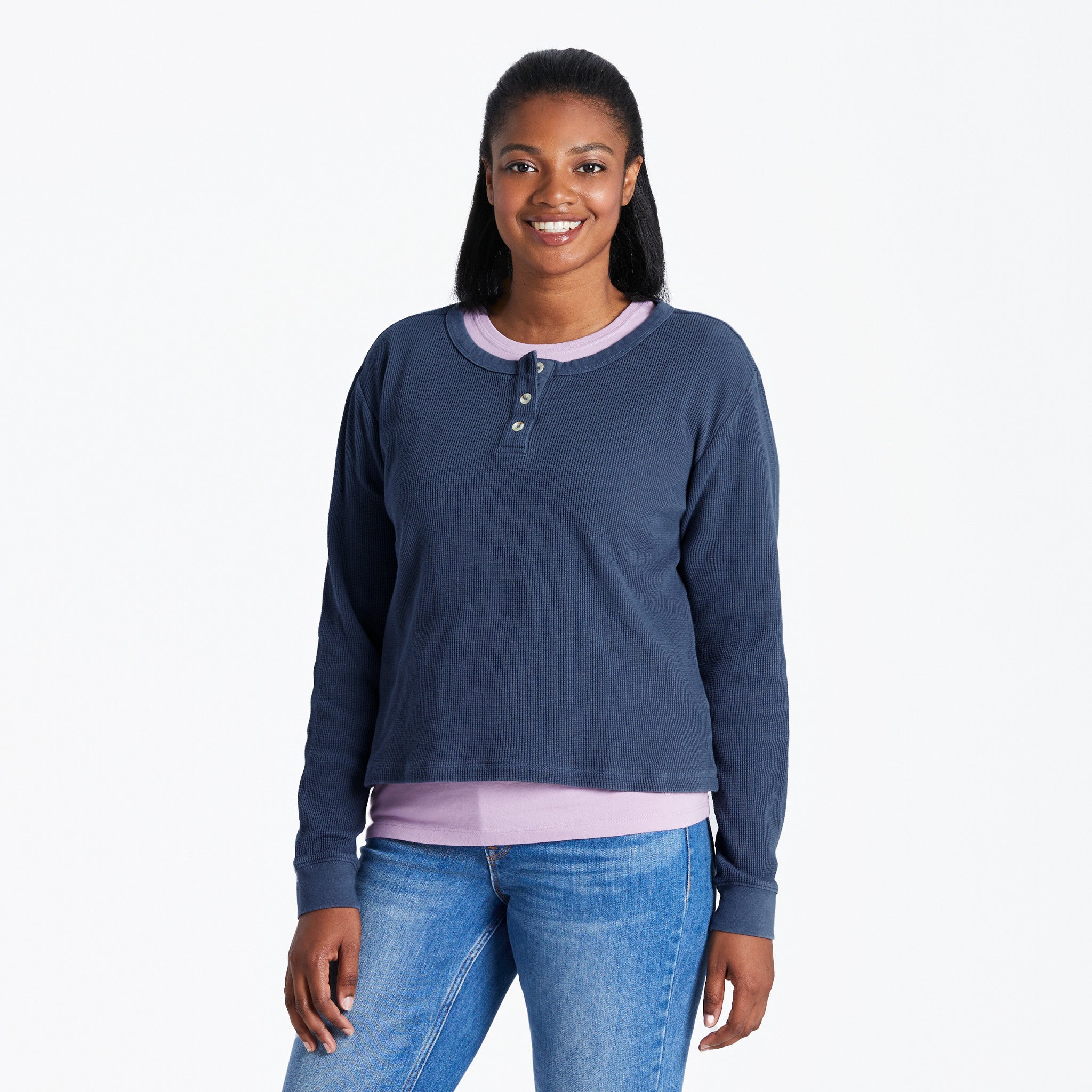トップス L'appartementGOOD GRIEF!HENLEY SHORT TOP GOOD GRIEF!/グッドグリーフ】 SFSC PRINTED HENLEY NECK TOP（T