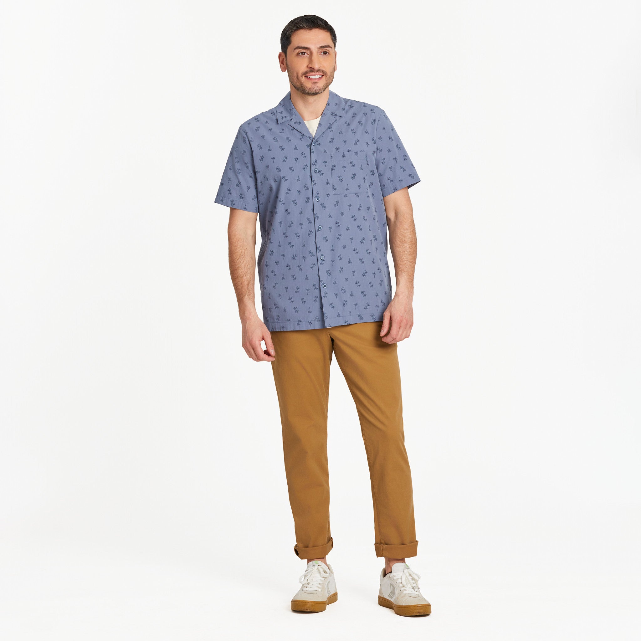 palm dress shirt Seaham Palm Print Shirt
