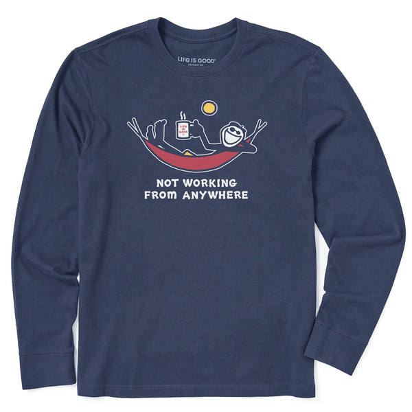 Men's Not Working Hammock Long Sleeve Crusher Tee | Shop Life is Good