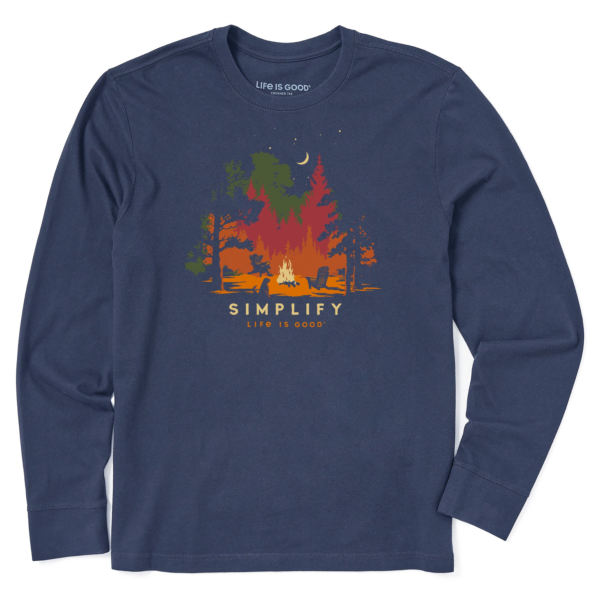 Men's Simplify Campfire Long Sleeve Crusher Tee | Shop Life is Good