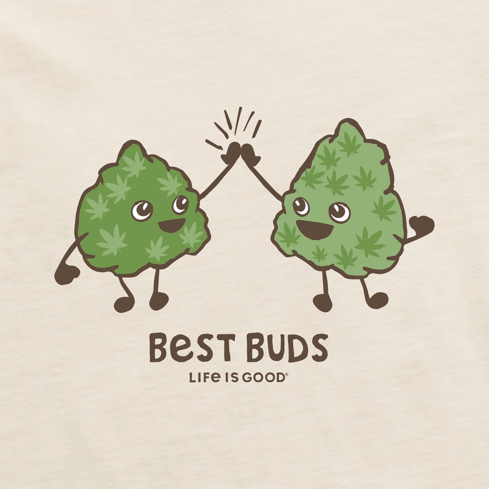 life is good pothead shirt Life is Good Men's Best Buds Short Sleeve Crusher T-Shirt in Putty White | Size XL