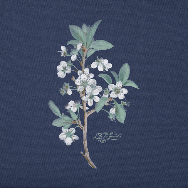 Product image for "Women's Antique Plum Blossom Painting Short Sleeve Crusher Vee" ||104027_2