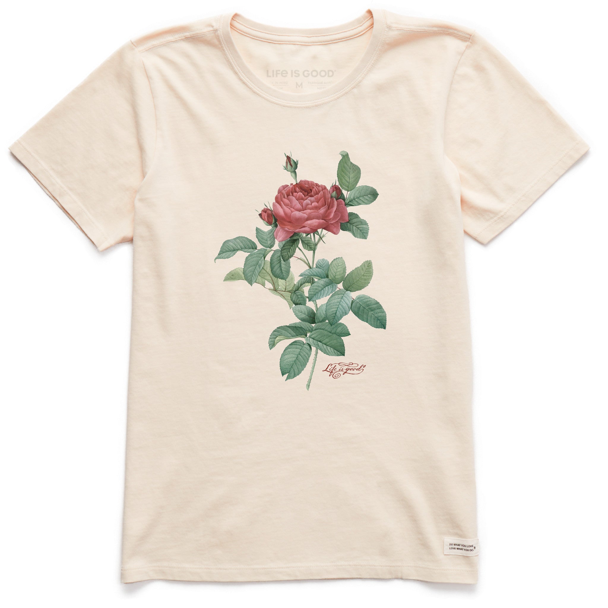 Women's Antique Rose Painting Short Sleeve Crusher Tee | Shop Life