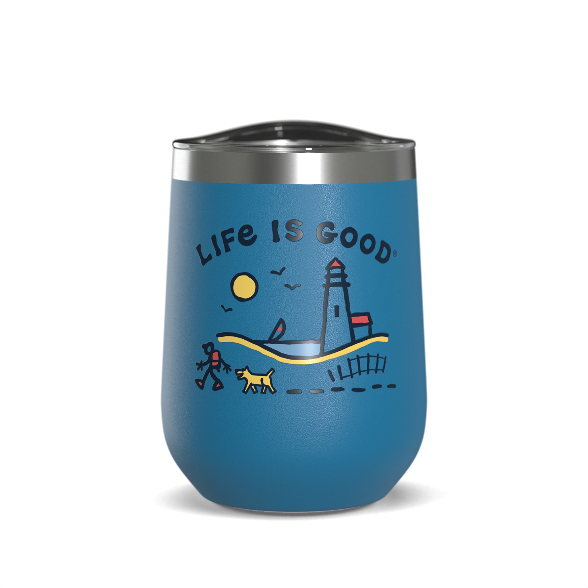 Life is Good Wine Tumbler