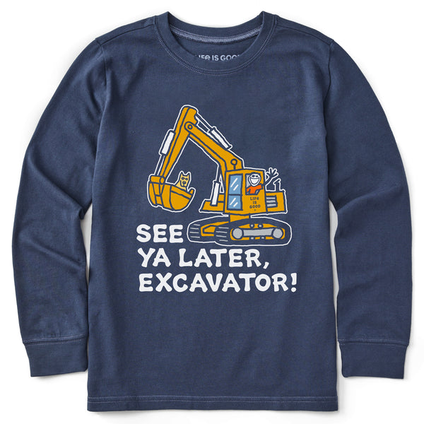 Kids Jake and Rocket Excavator Long Sleeve Crusher Tee | Shop Life