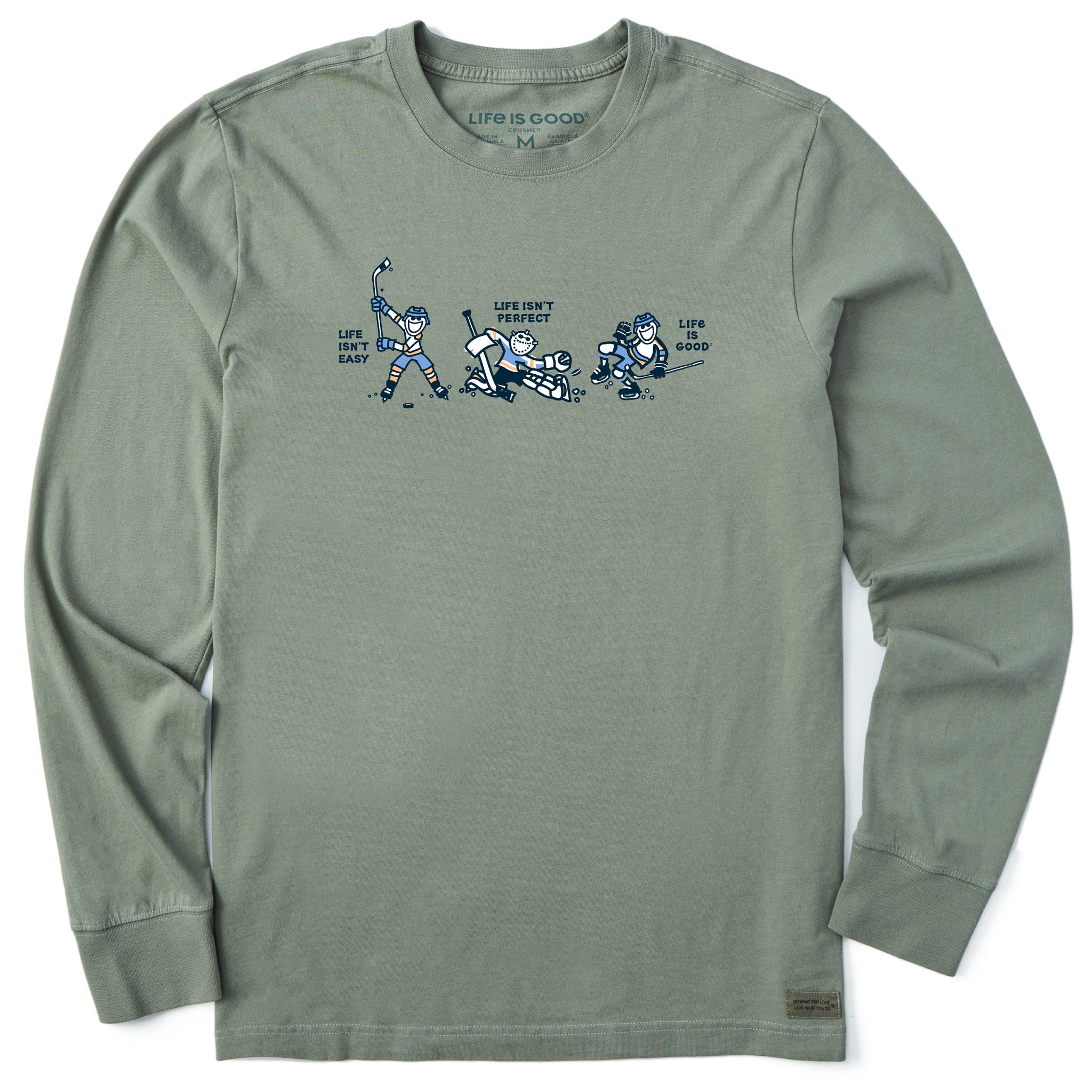 Men's Life Isn't Easy Hockey Long Sleeve Crusher Tee | Shop Life