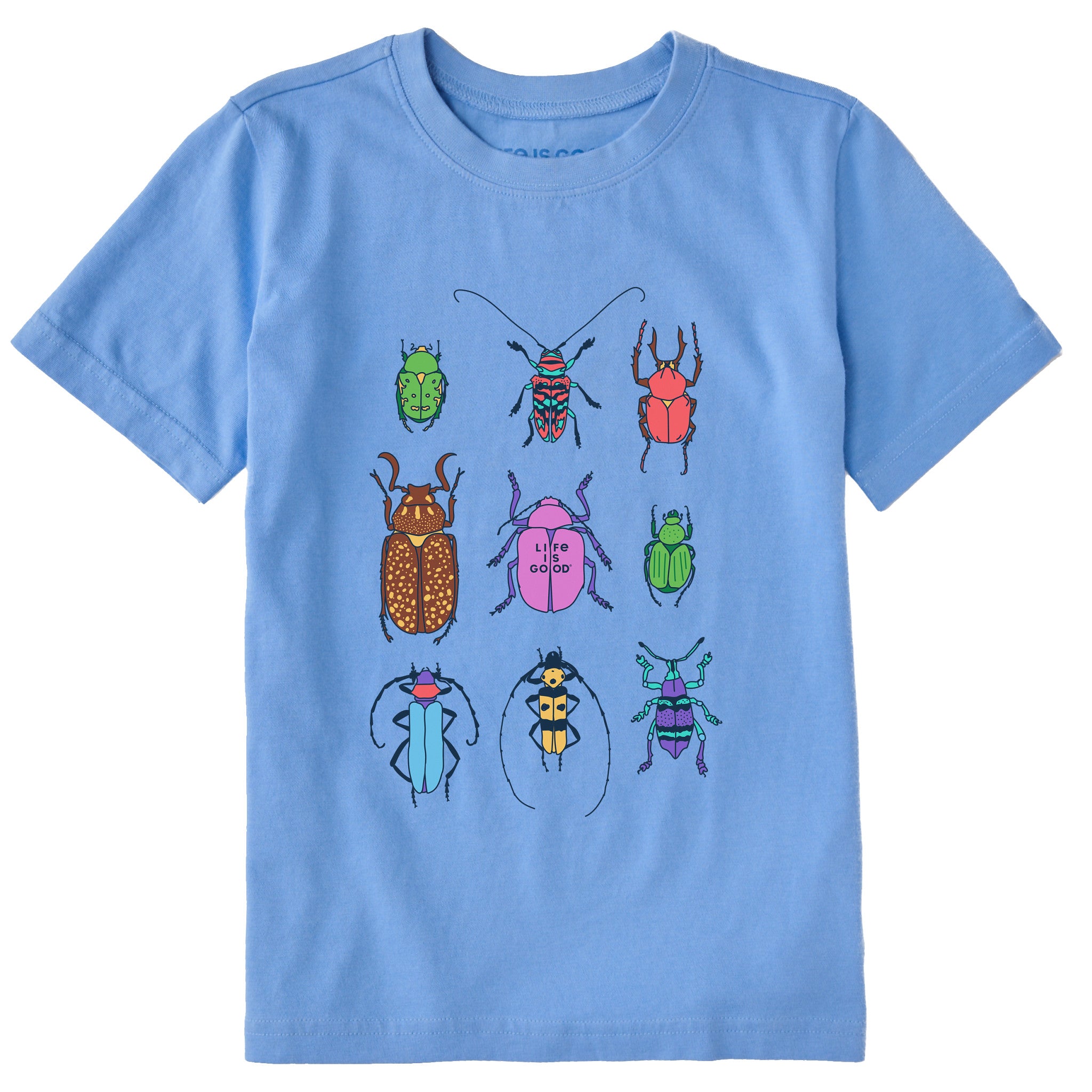 Kids Cool Bug Grid Short Sleeve Crusher Tee | Shop Life is Good
