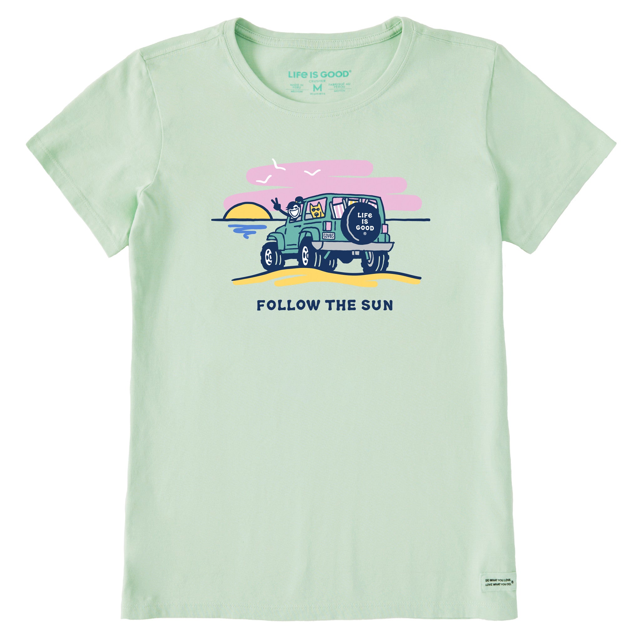 Women's Jackie and Rocket Follow The Sun 4x4 Short Sleeve Tee