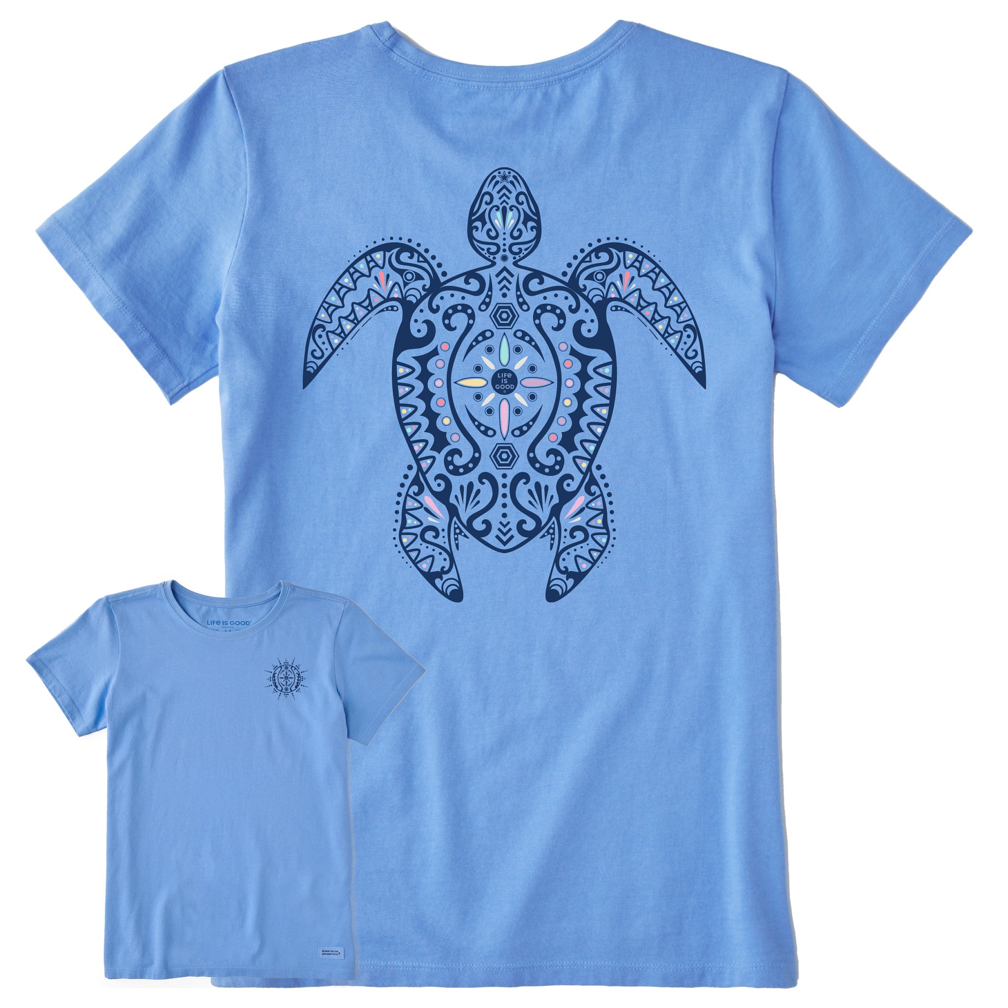 Product image for "Women's Tribal Turtle Short Sleeve Crusher Tee" ||107825_1
