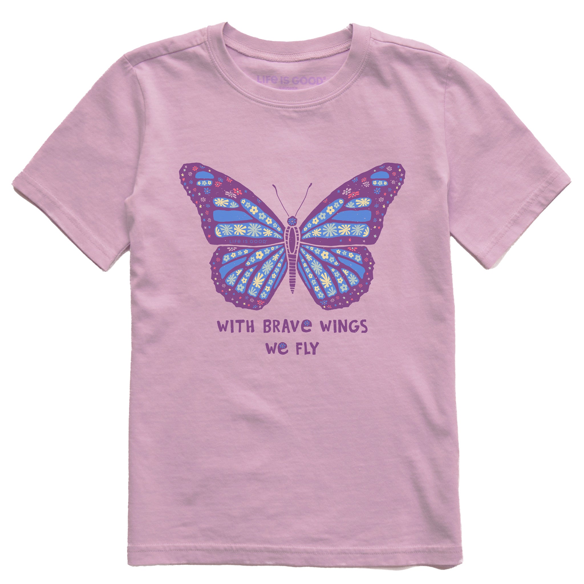 Kids With Brave Wings Butterfly Short Sleeve Crusher Tee | Shop