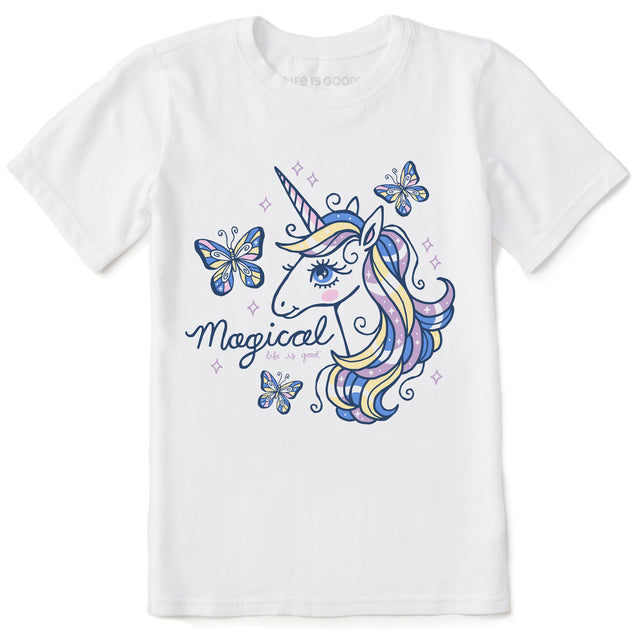 Product image for "Kids Unicorns and Butterflies Short Sleeve Crusher Tee" ||108267_1
