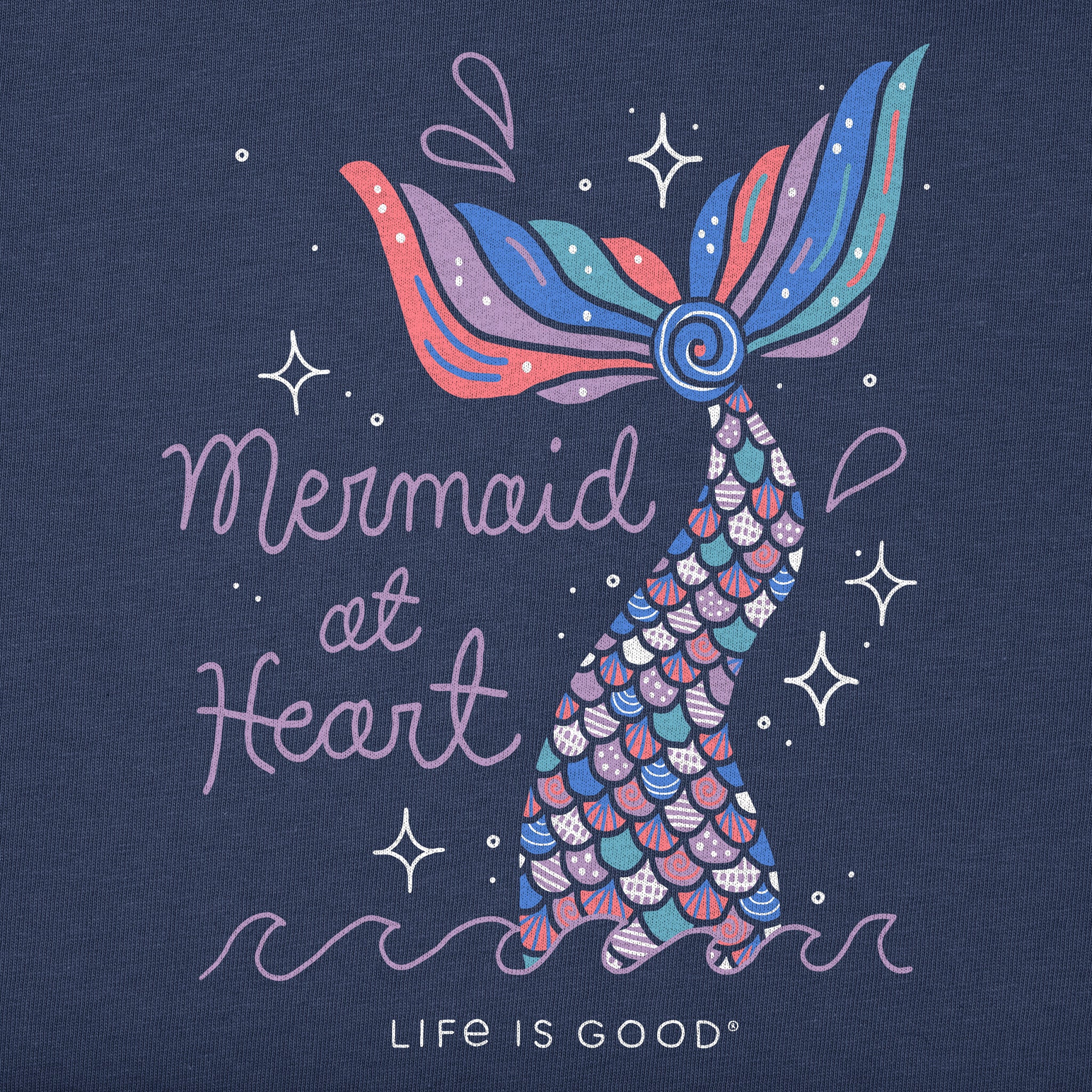 summer〜Marmaid ポニーフック　heart Kids Mermaid at Heart Short Sleeve Crusher Tee | Shop Life is Good