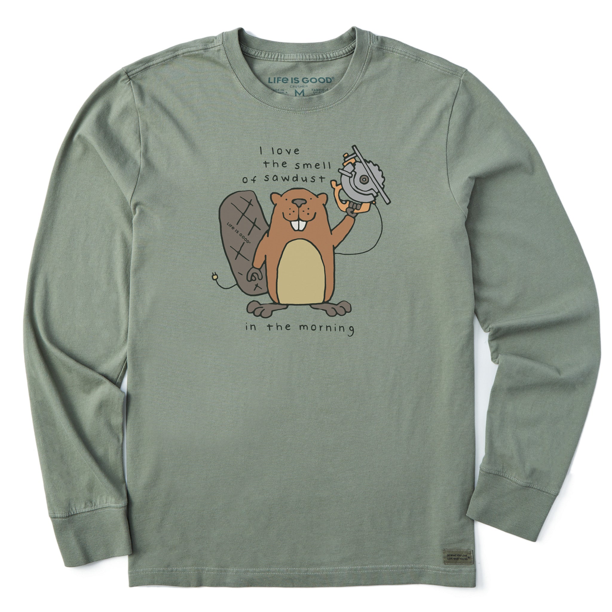 Men's Beaver Sawdust in the Morning Long Sleeve Crusher Tee | Shop