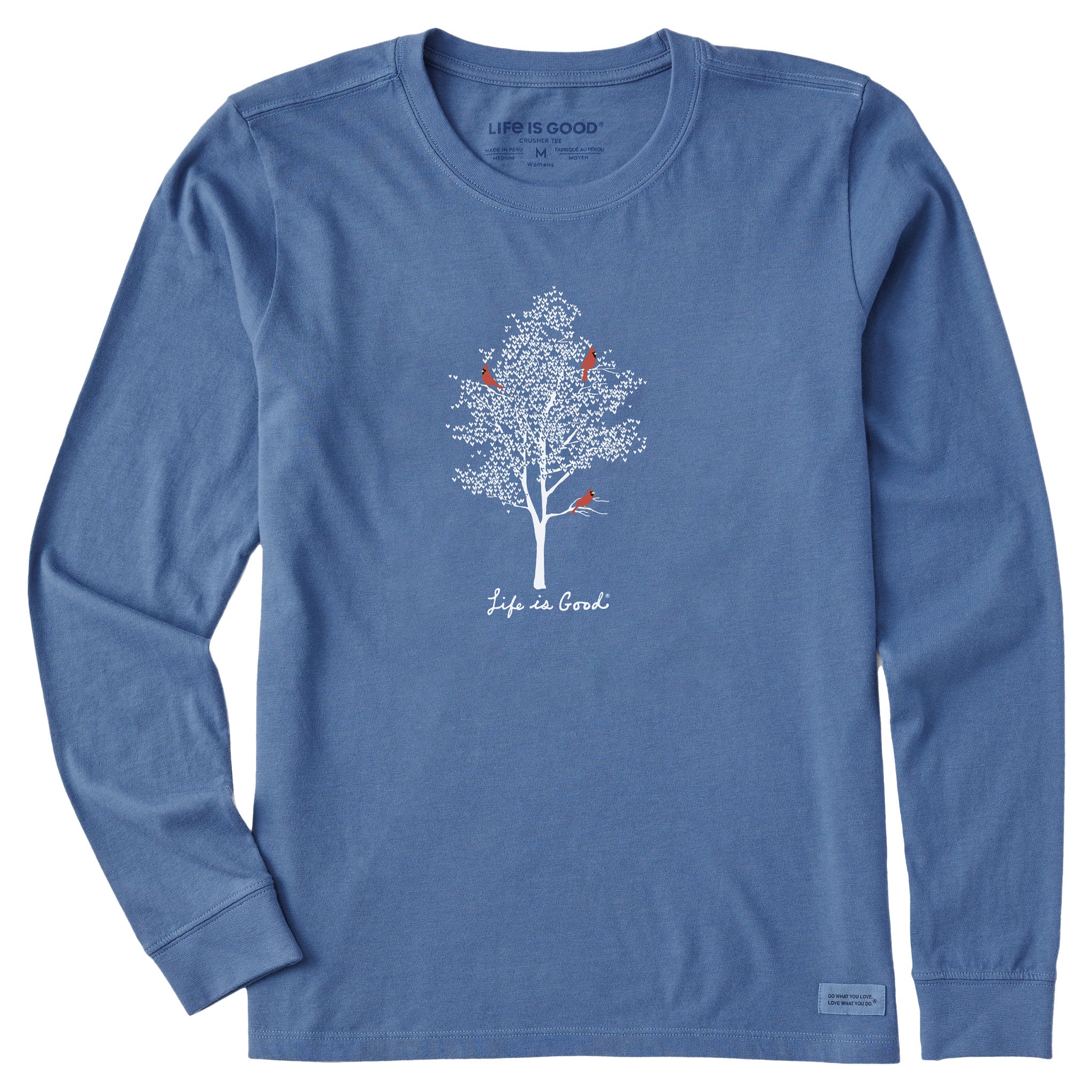Women's Twinkling Tree Forest Long Sleeve Crusher Tee | Shop Life is Good Life is Good Womens Crusher, Darkest Blue, Medium