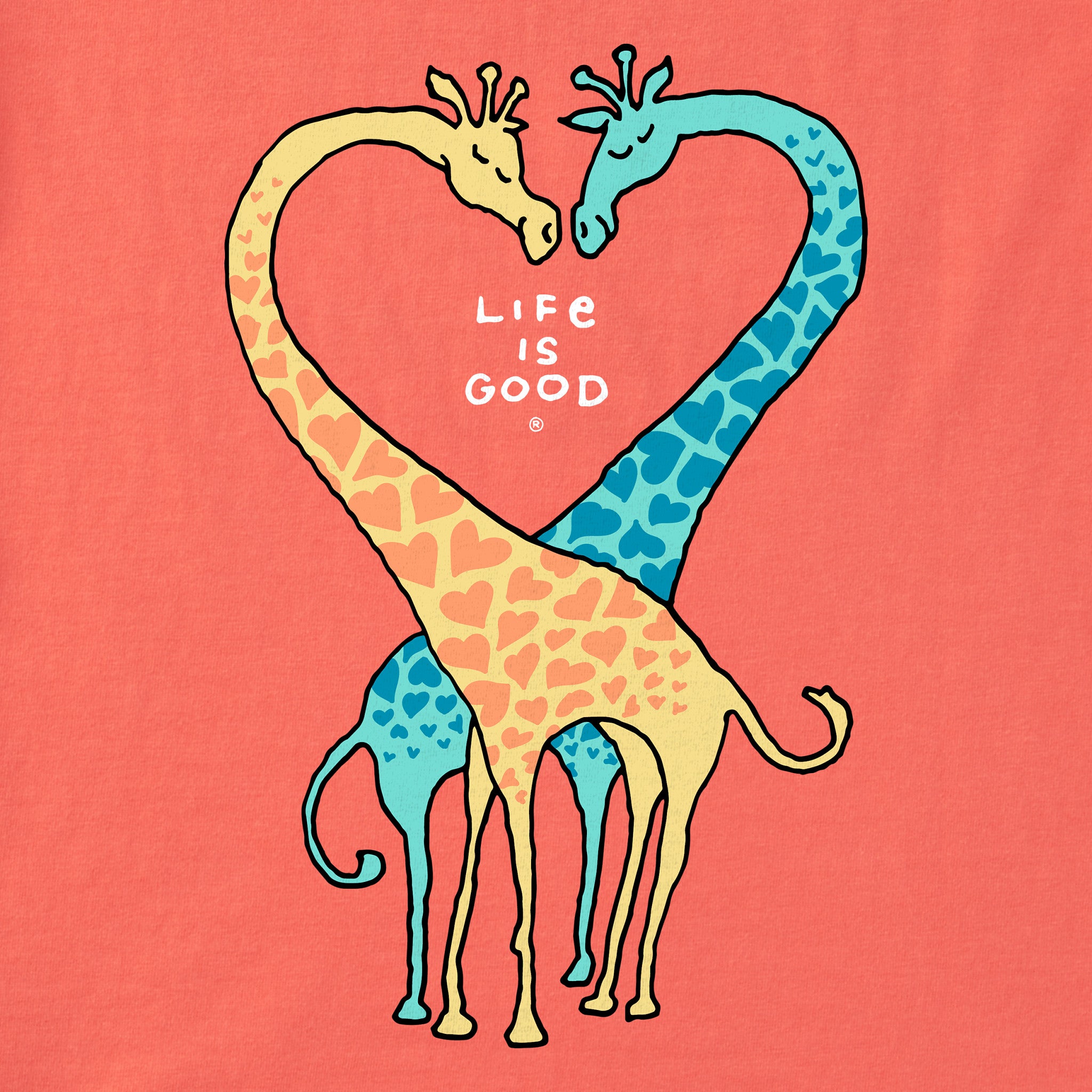 Kids Giraffe Heart Short Sleeve Crusher Tee | Shop Life is Good