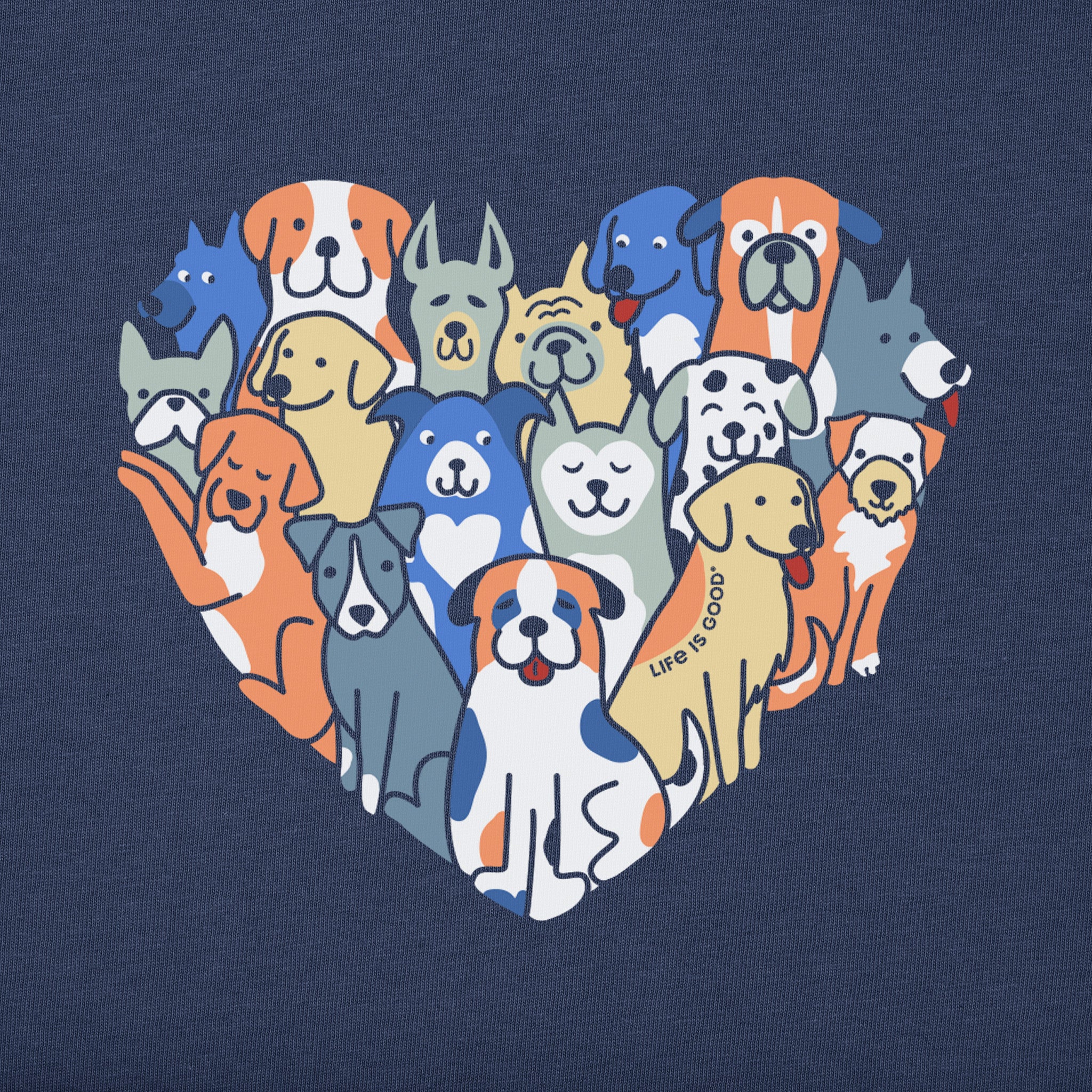 Kids Heart of Dogs Long Sleeve Crusher Tee | Shop Life is Good