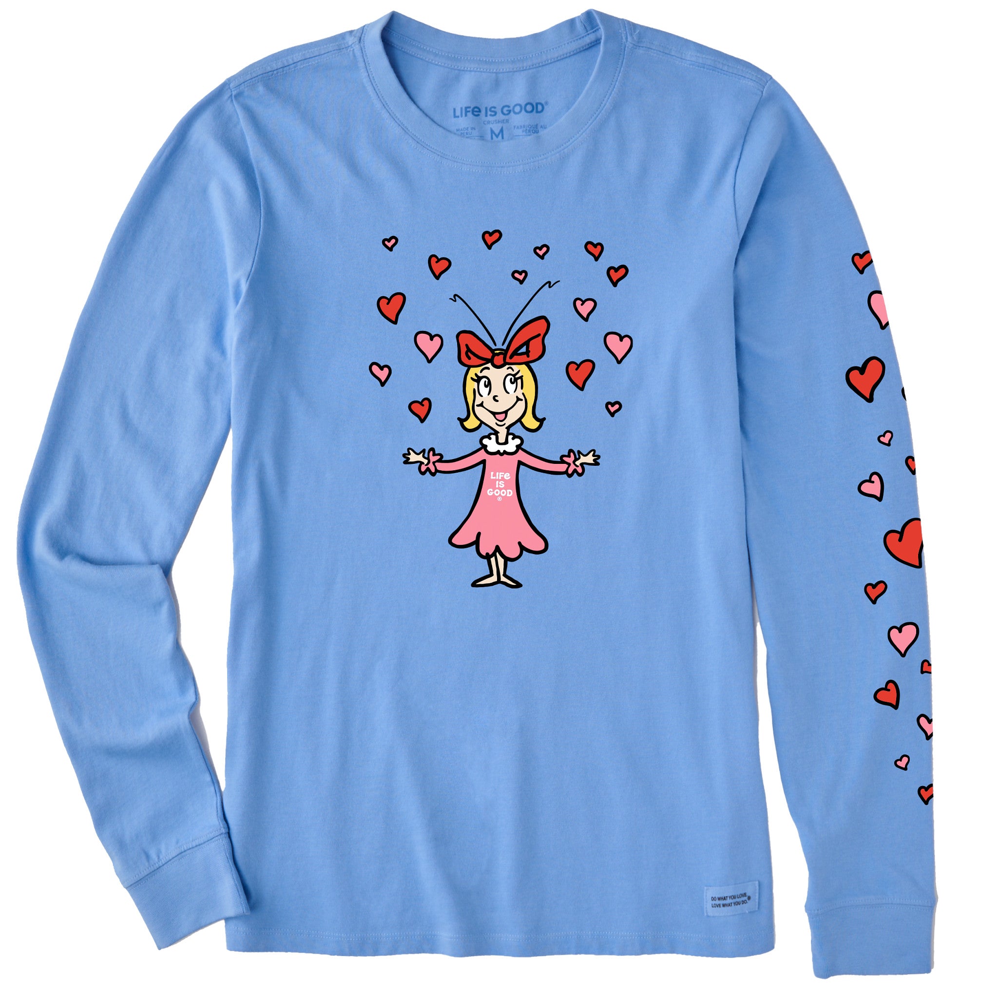 Product image for "Women's Cindy-Lou Hearts Long Sleeve Crusher Tee" ||113346_1
