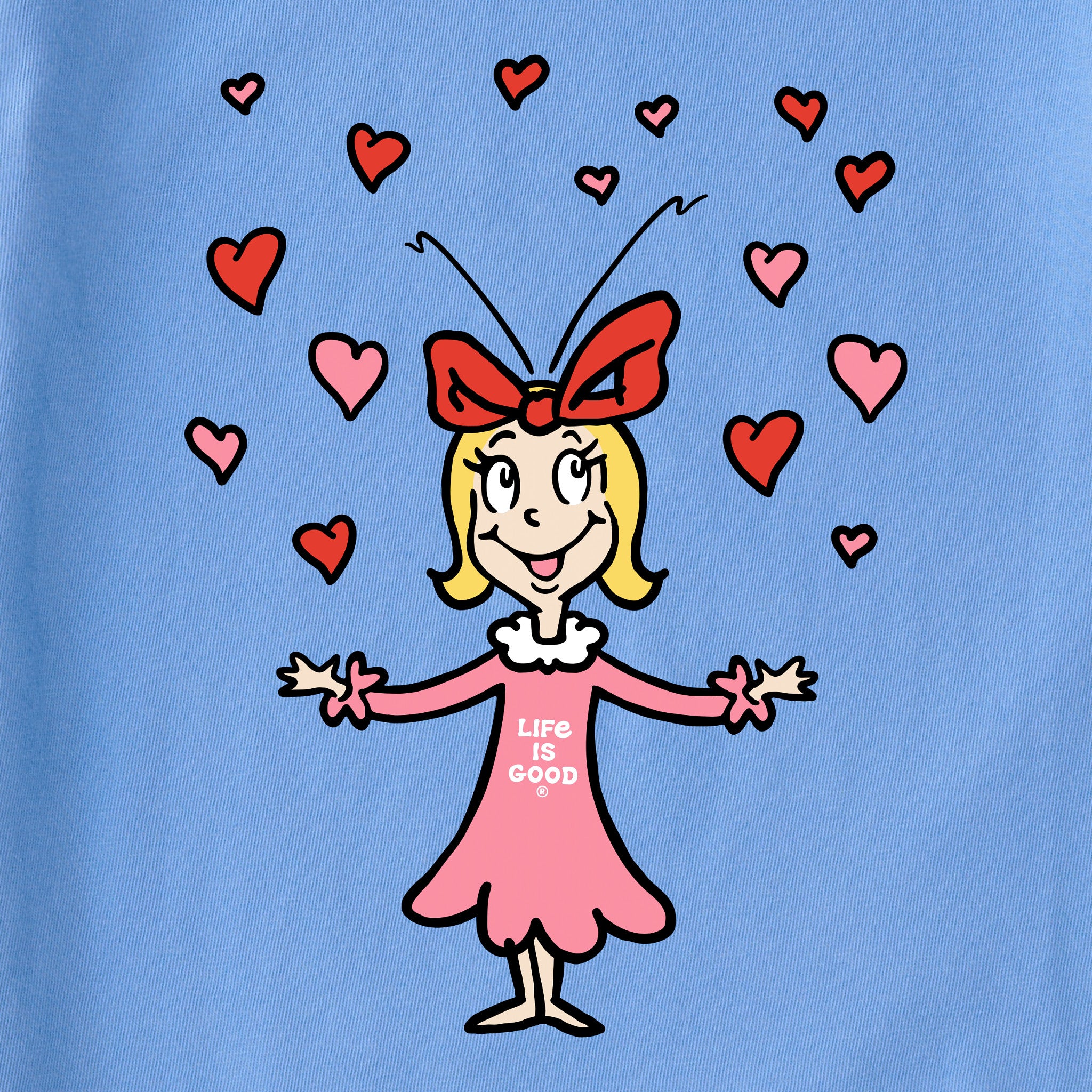 Product image for "Women's Cindy-Lou Hearts Long Sleeve Crusher Tee" ||113346_2