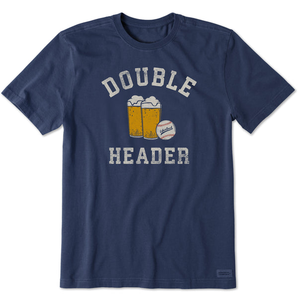 Men's Double Header Baseball & Beer Short Sleeve Tee | Shop Life