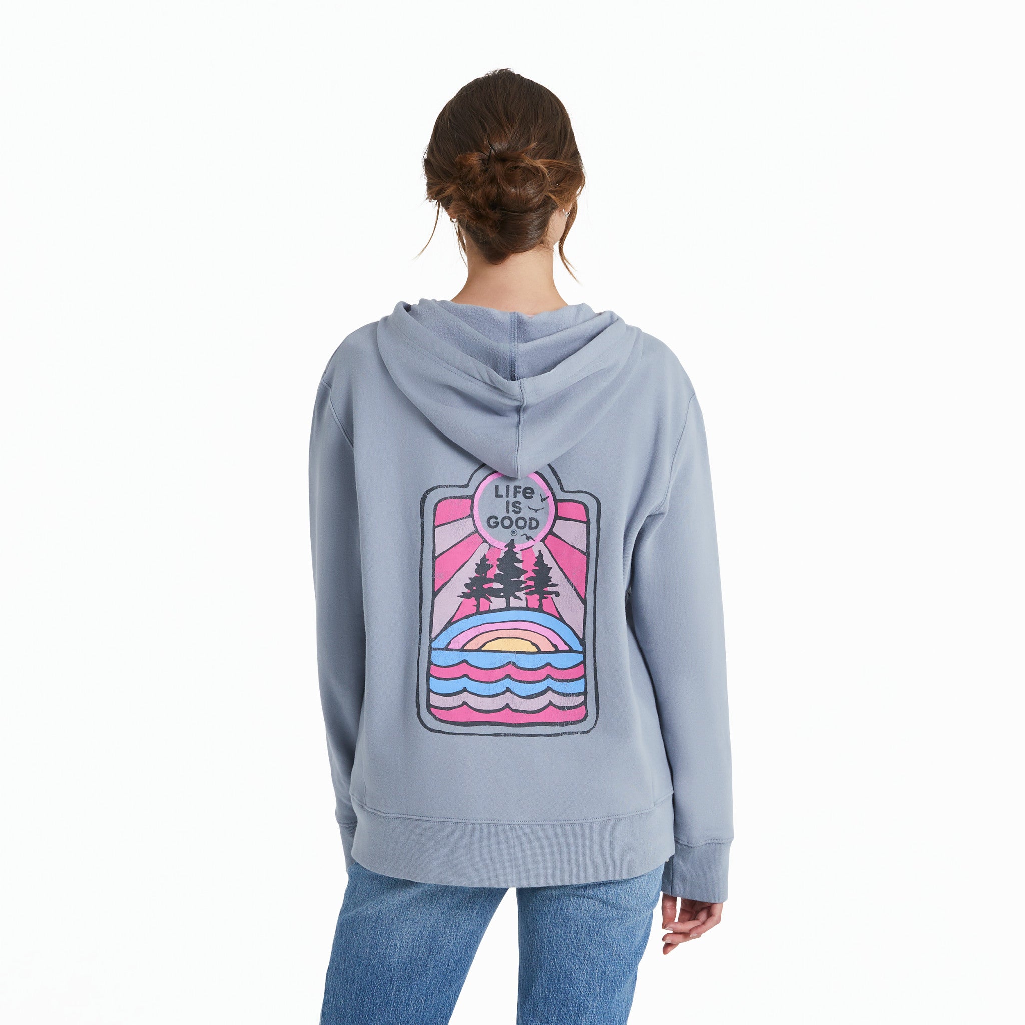 Women's LIG Golden Landscape Simply True Fleece Zip Hoodie